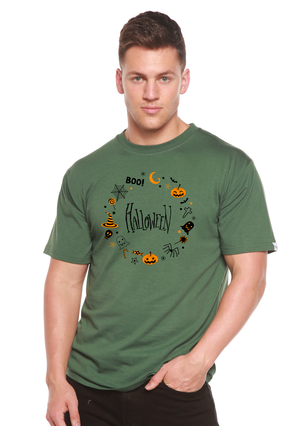 Bool Halloween Men's Bamboo Viscose/Organic Cotton Short Sleeve Graphic T-Shirt - The7Letter