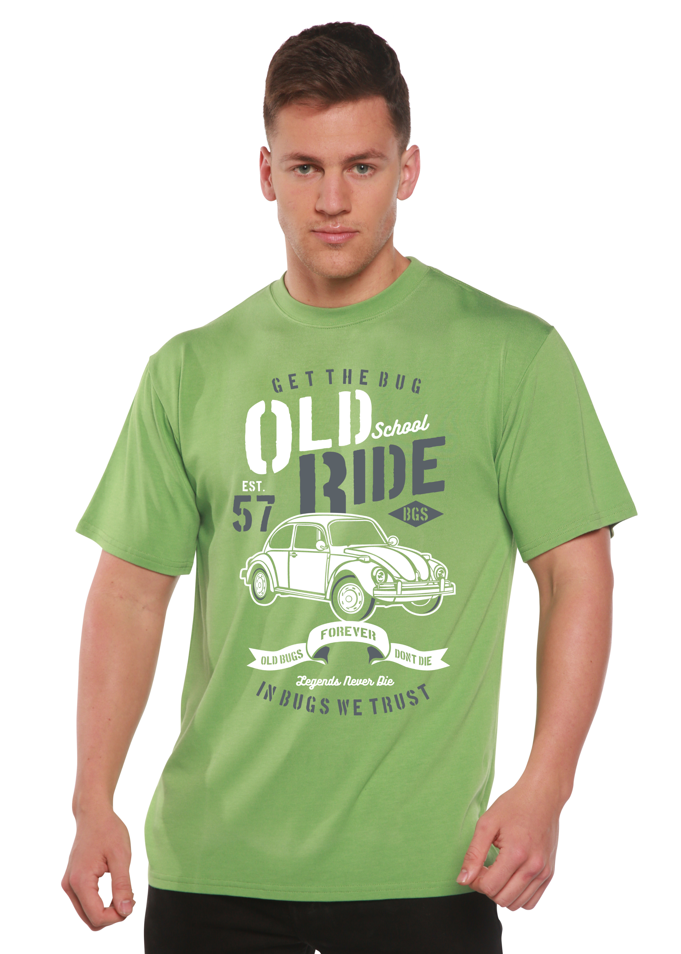 Old School Ride Spun Bamboo® Men's Bamboo Viscose/Organic Cotton Short Sleeve Graphic T-Shirt - The7Letter