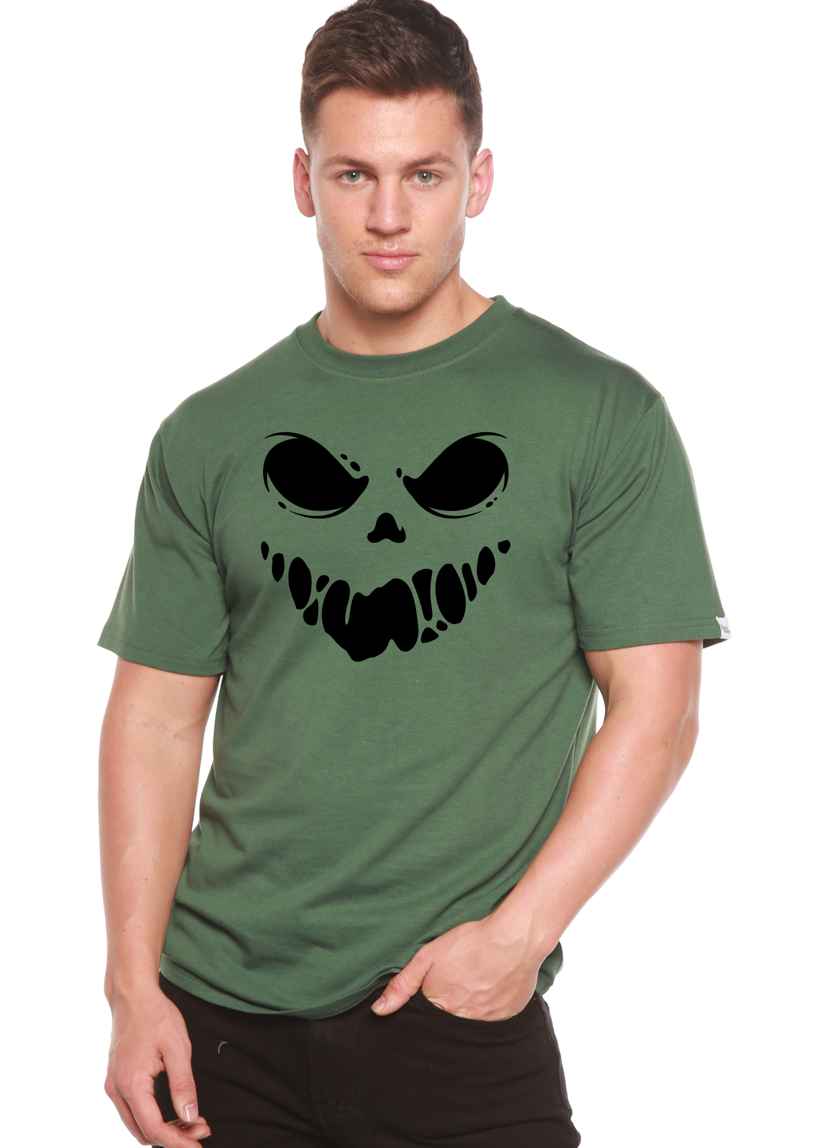 Halloween Boo Men's Bamboo Viscose/Organic Cotton Short Sleeve Graphic T-Shirt - The7Letter