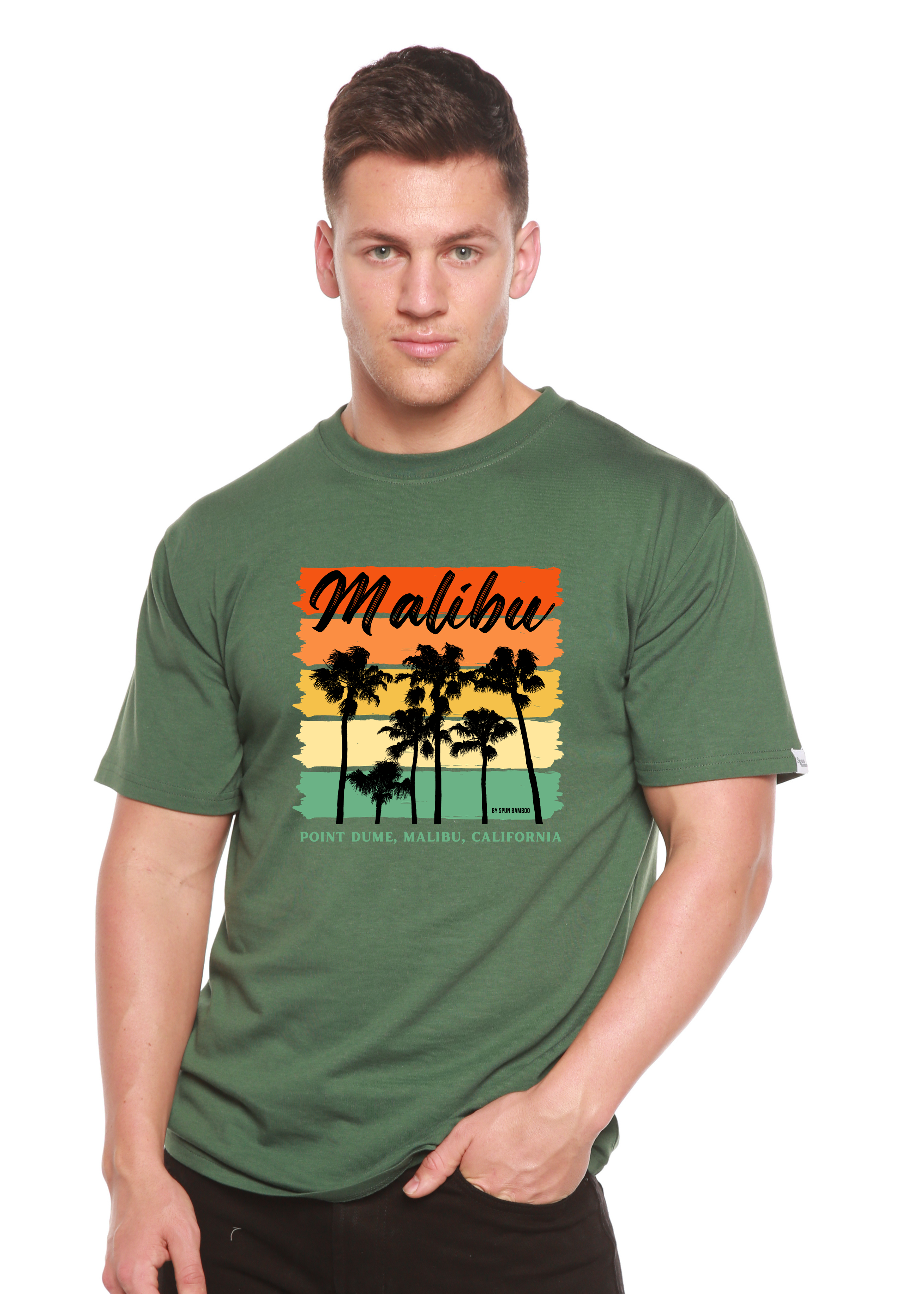 Malibu Unisex Bamboo Viscose/Organic Cotton Short Sleeve Graphic T-Shirt - The7Letter