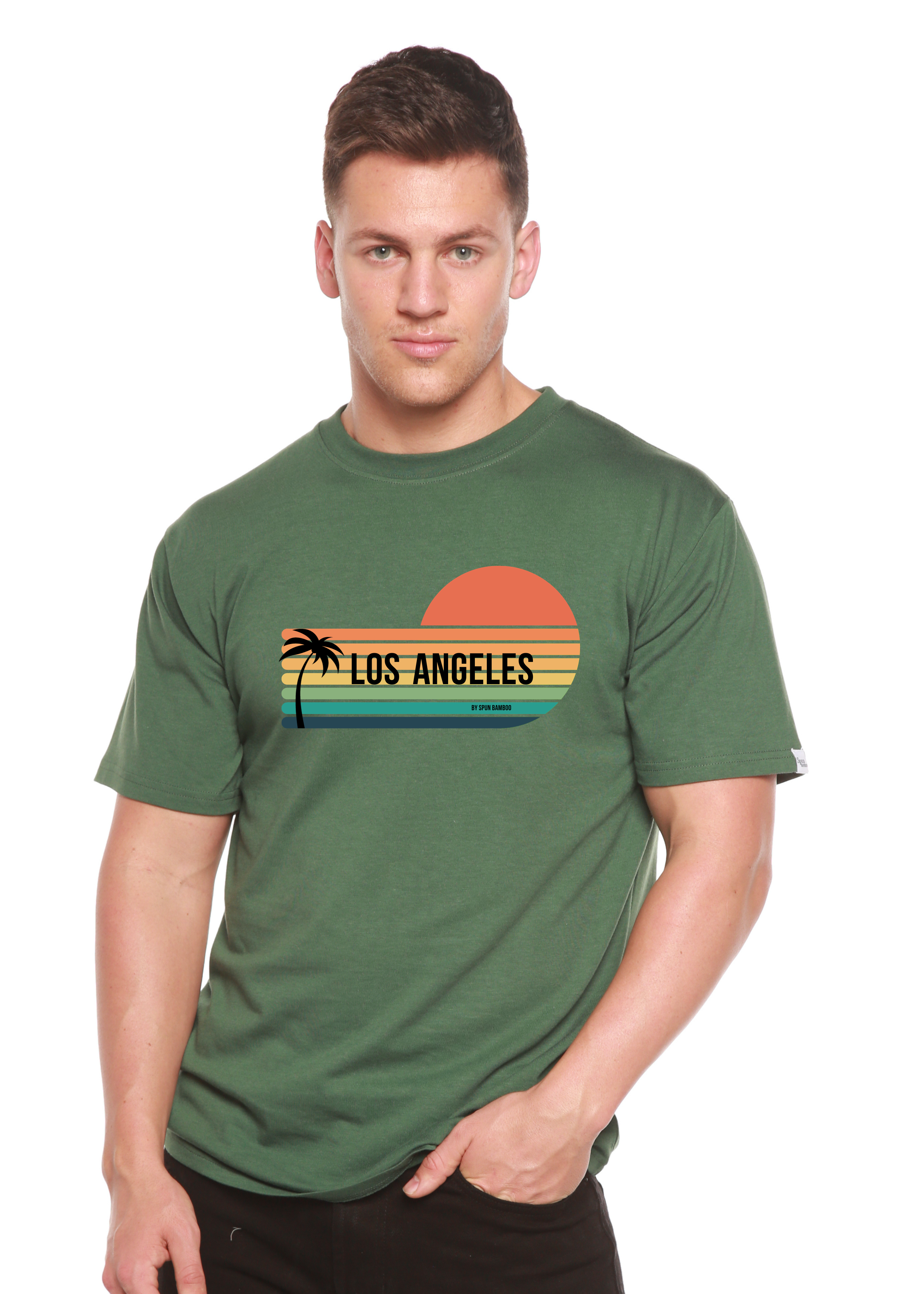 Los Angeles Spun Bamboo Unisex Bamboo Viscose/Organic Cotton Short Sleeve Graphic T-Shirt - The7Letter