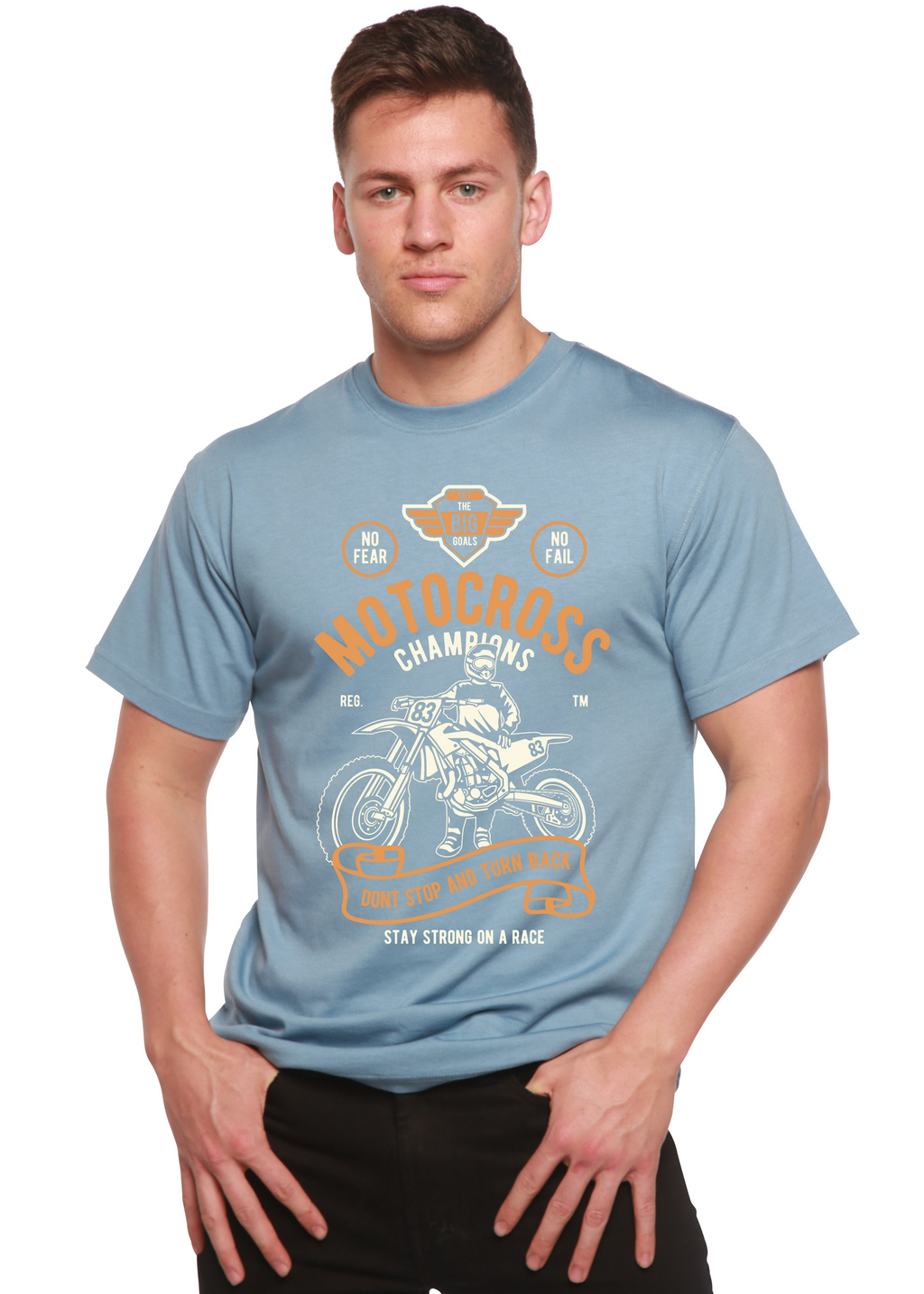 Motocross Champions Men's Bamboo Viscose/Organic Cotton Short Sleeve Graphic T-Shirt - The7Letter