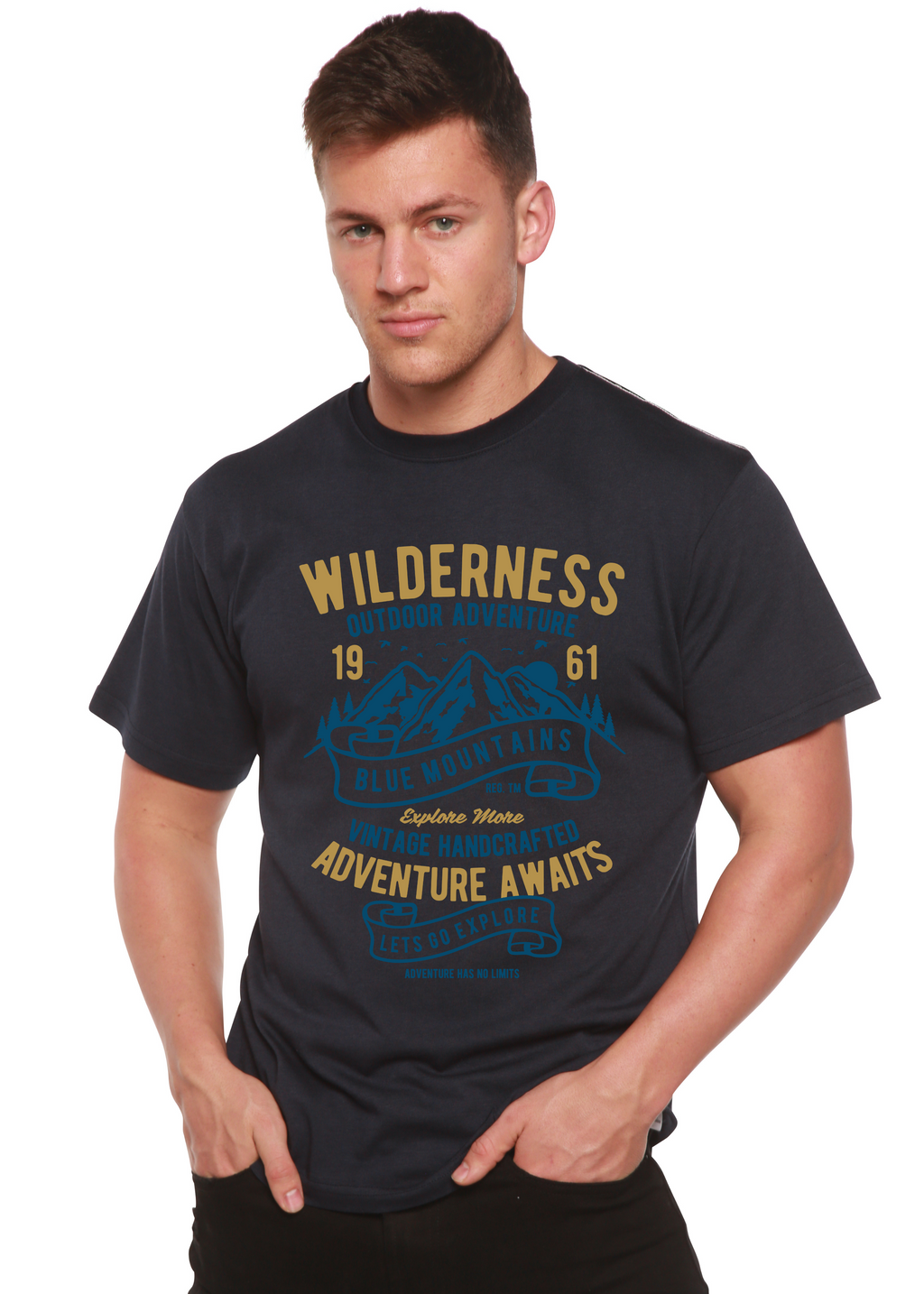 Wilderness Spun Bamboo® Men's Bamboo Viscose/Organic Cotton Short Sleeve Graphic T-Shirt - The7Letter