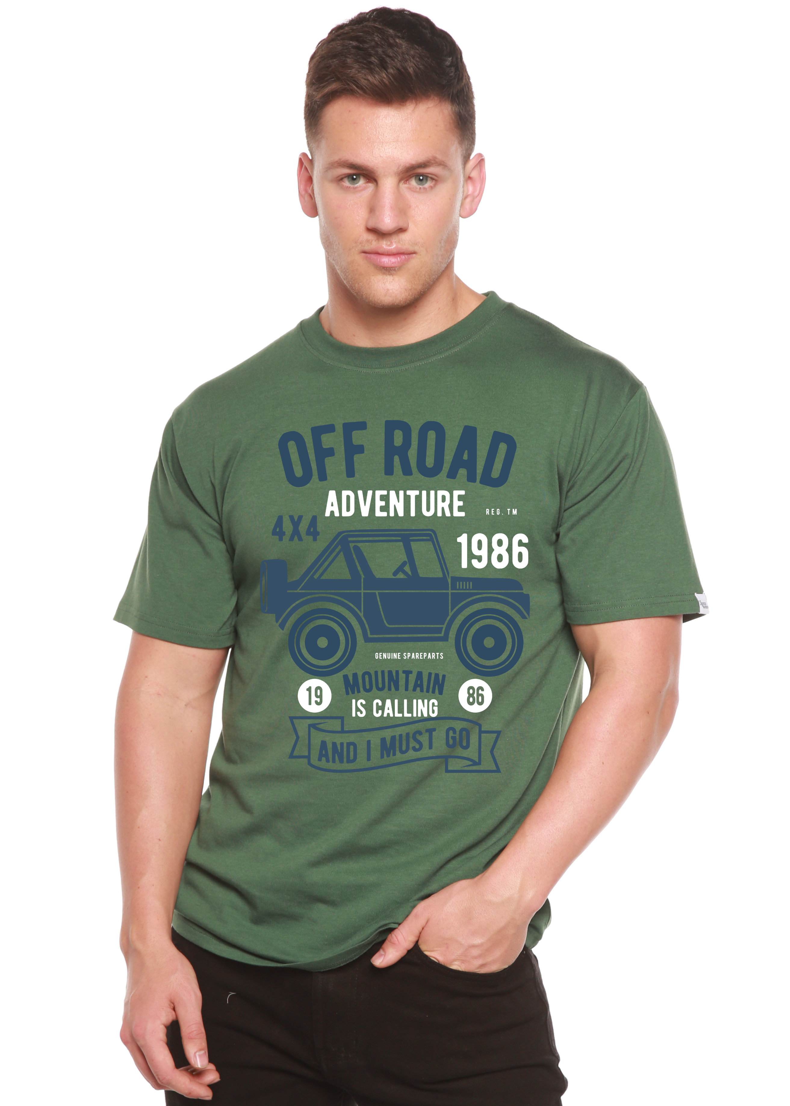 Off Road Adventure Spun Bamboo® Men's Bamboo Viscose/Organic Cotton Short Sleeve Graphic T-Shirt - The7Letter