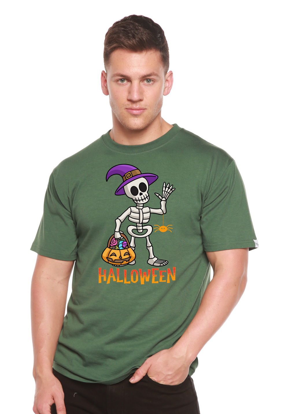 Happy Halloween Unisex Bamboo Viscose/Organic Cotton Short Sleeve Graphic T-Shirt - The7Letter