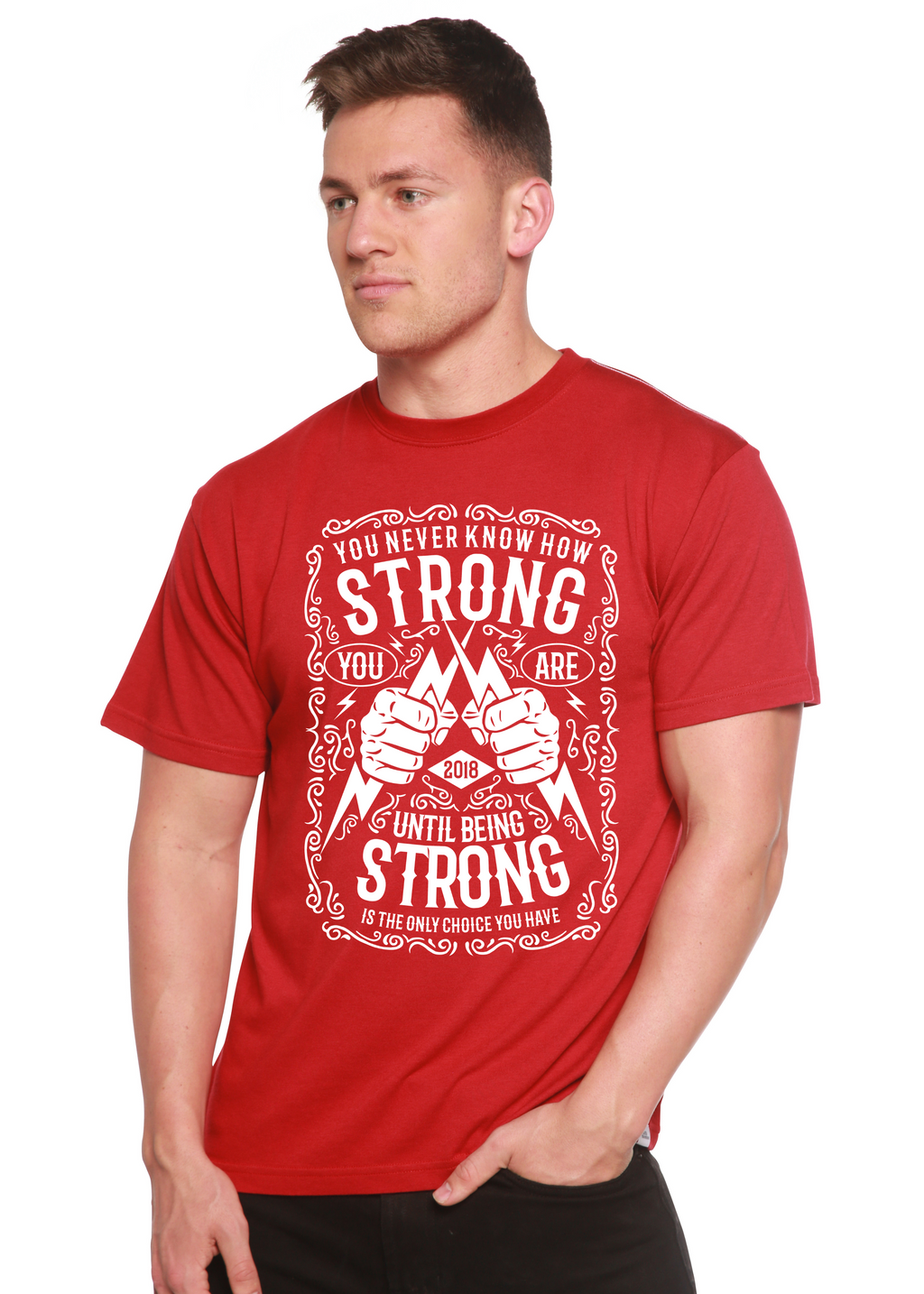 Strong Spun Bamboo® Men's Bamboo Viscose/Organic Cotton Short Sleeve Graphic T-Shirt - The7Letter