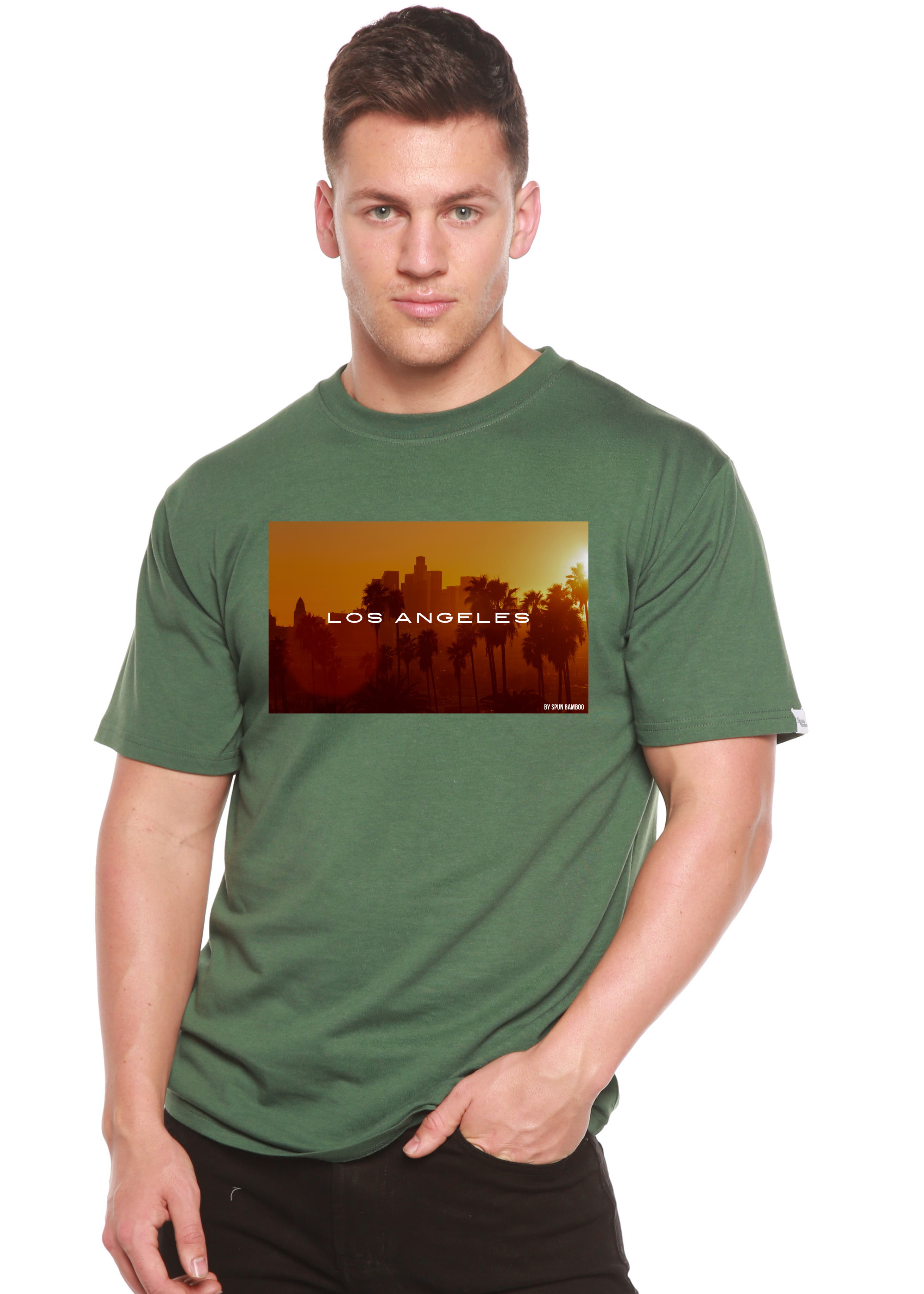 Los Angeles Unisex Bamboo Viscose/Organic Cotton Short Sleeve Graphic T-Shirt - The7Letter