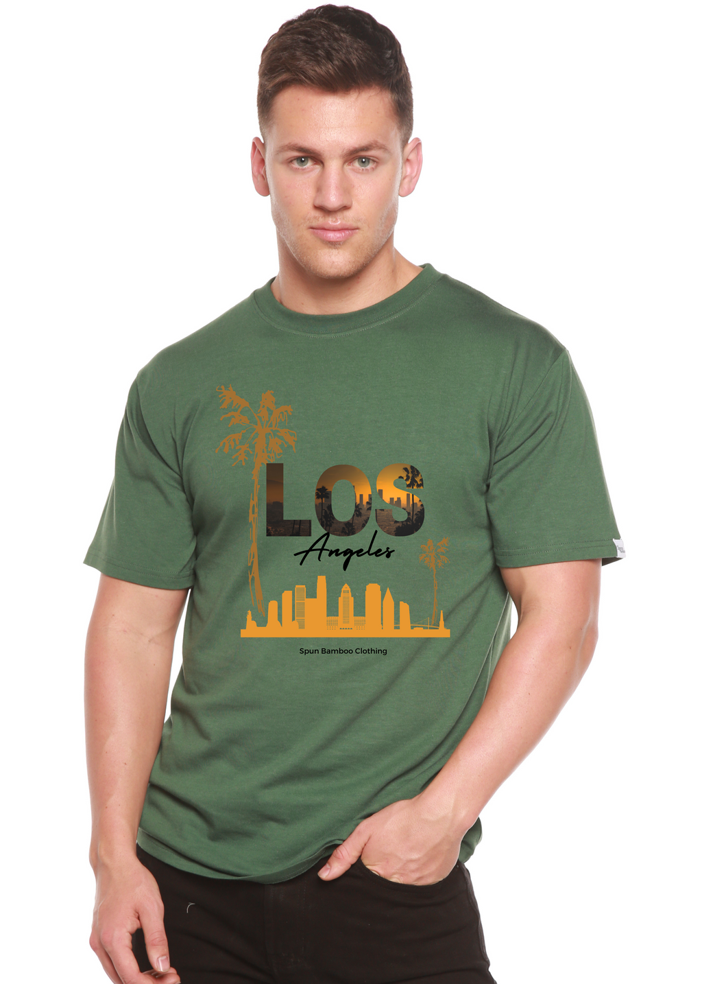 Los Angeles Unisex Bamboo Viscose/Organic Cotton Short Sleeve Graphic T-Shirt - The7Letter