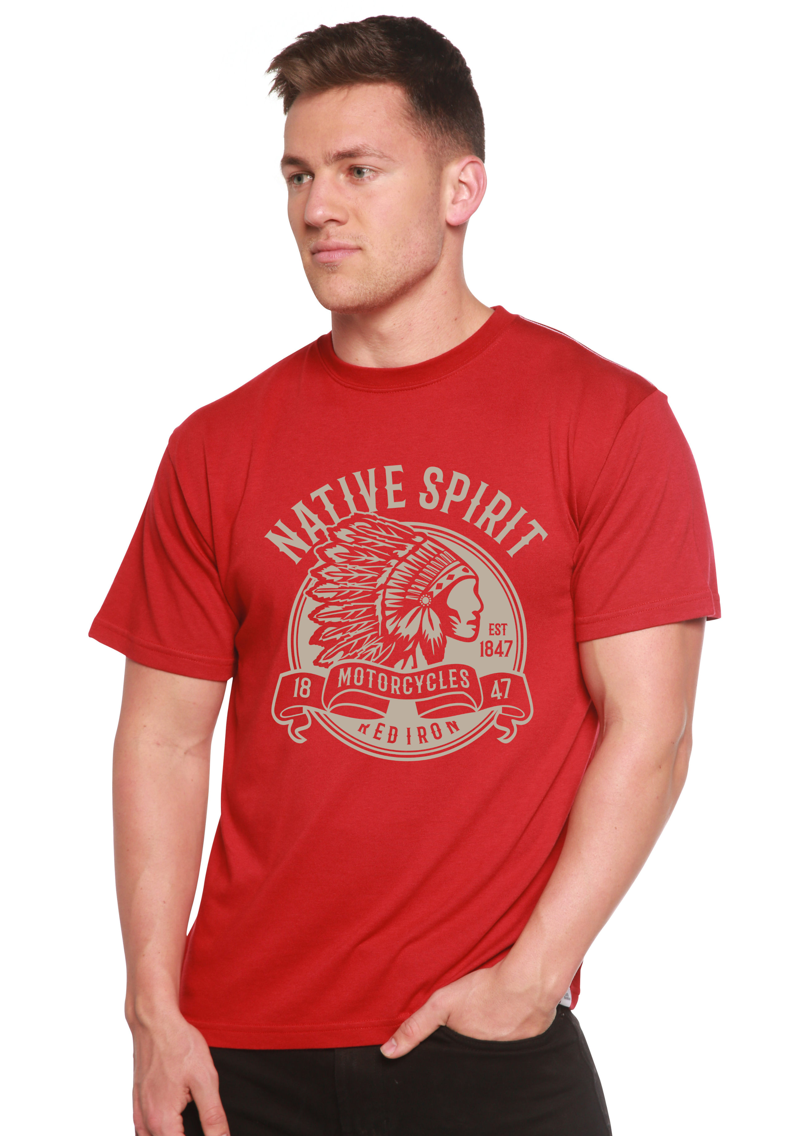 Native Spirit Spun Bamboo® Men's Bamboo Viscose/Organic Cotton Short Sleeve Graphic T-Shirt - The7Letter