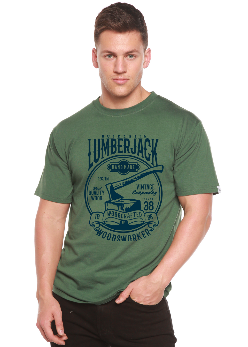 Authentic Lumberjack Men's Bamboo Viscose/Organic Cotton Short Sleeve Graphic T-Shirt - The7Letter
