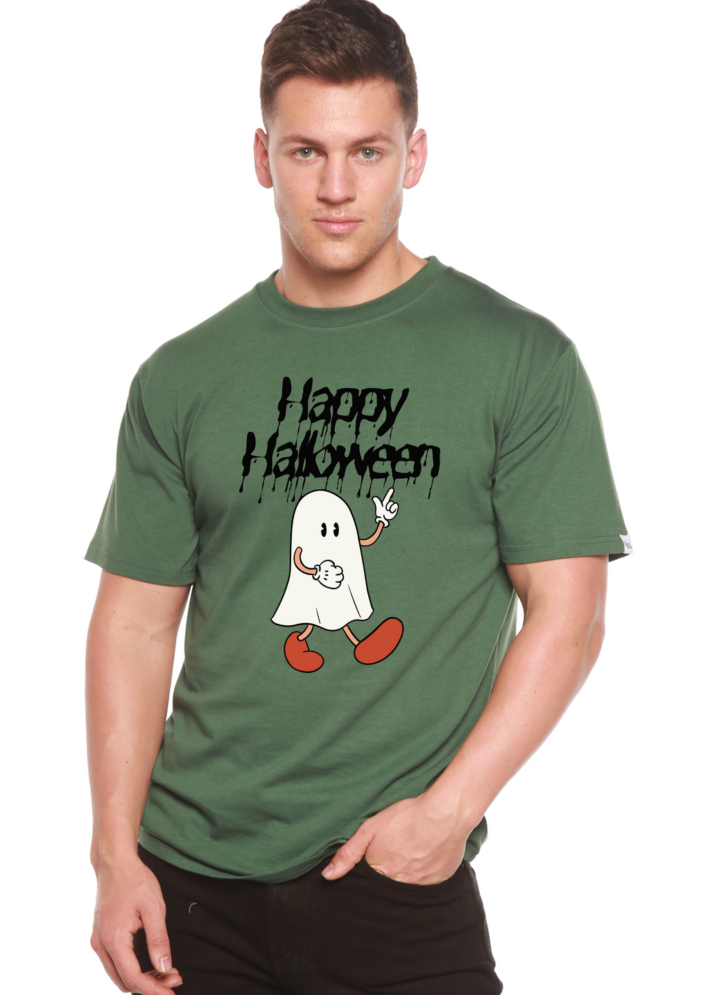 Happy Halloween Men's Bamboo Viscose/Organic Cotton Short Sleeve Graphic T-Shirt - The7Letter