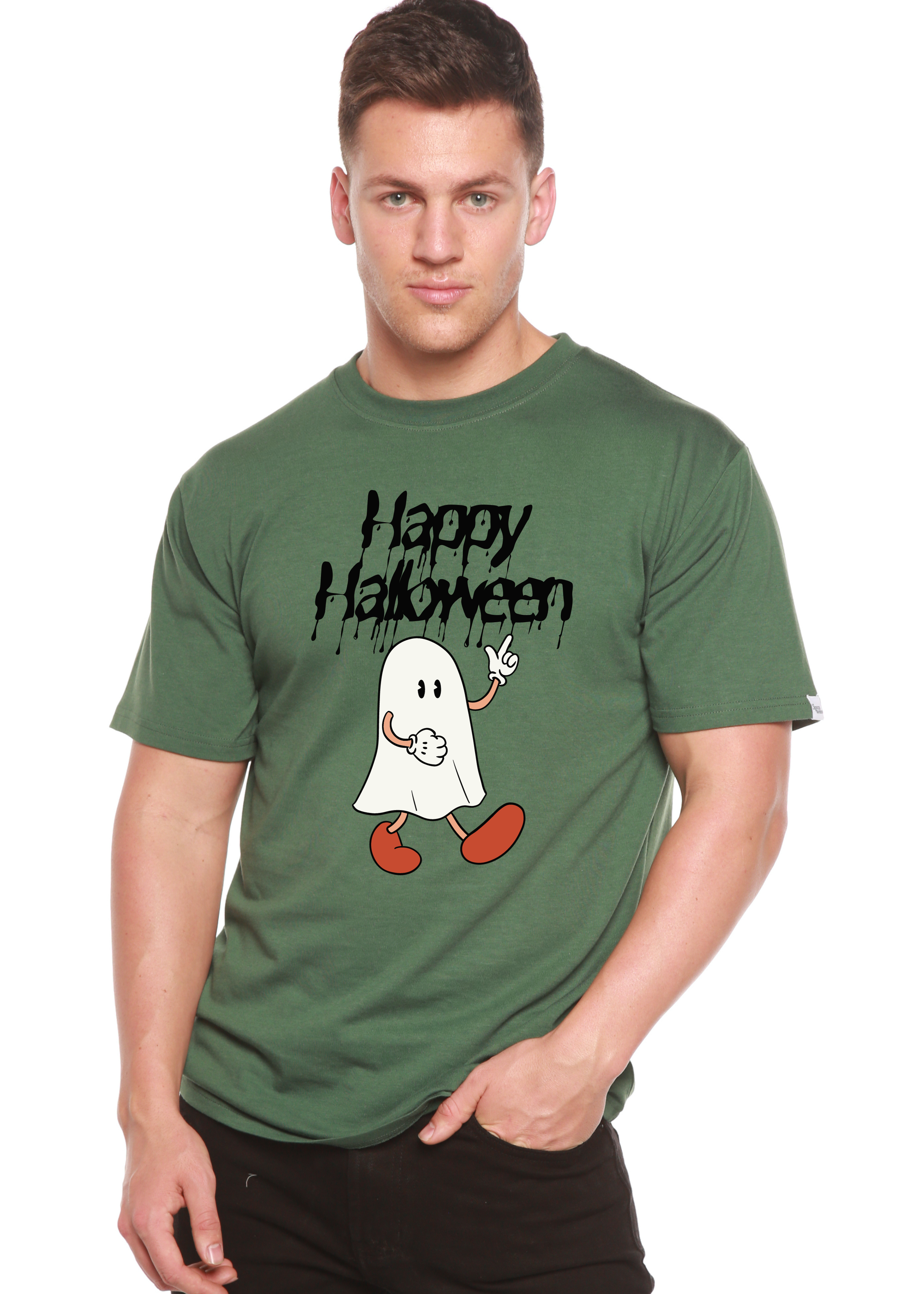 Happy Halloween Men's Bamboo Viscose/Organic Cotton Short Sleeve Graphic T-Shirt - The7Letter