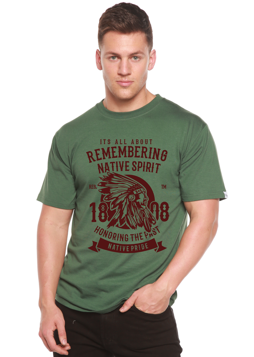 Remembering Spun Bamboo® Men's Bamboo Viscose/Organic Cotton Short Sleeve Graphic T-Shirt - The7Letter
