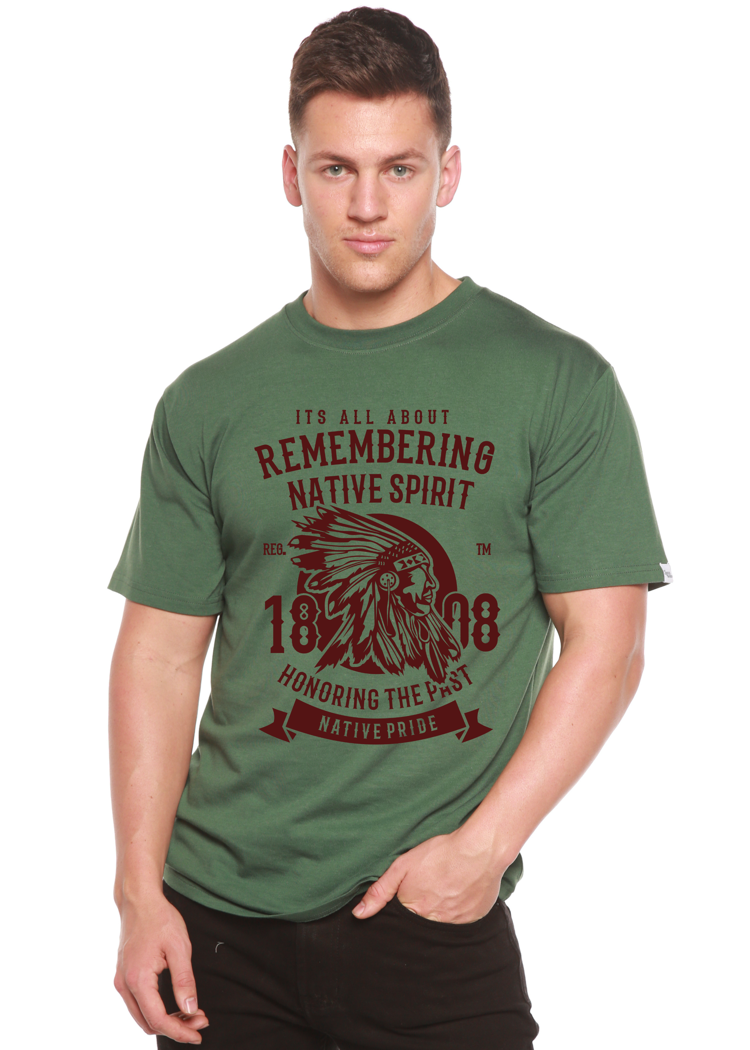 Remembering Spun Bamboo® Men's Bamboo Viscose/Organic Cotton Short Sleeve Graphic T-Shirt - The7Letter
