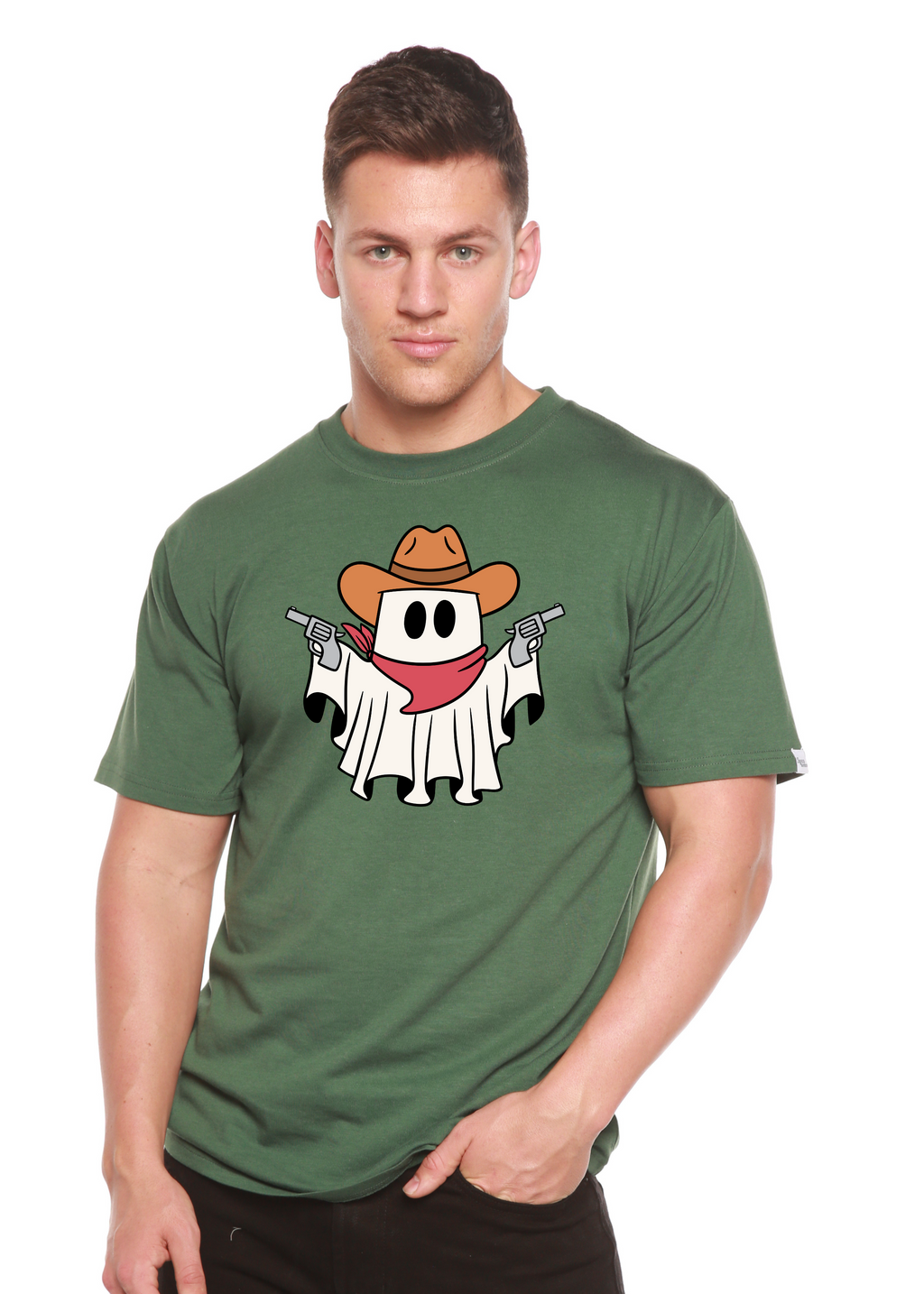 Cowboy Ghost Unisex Bamboo Viscose/Organic Cotton Short Sleeve Graphic T-Shirt - The7Letter
