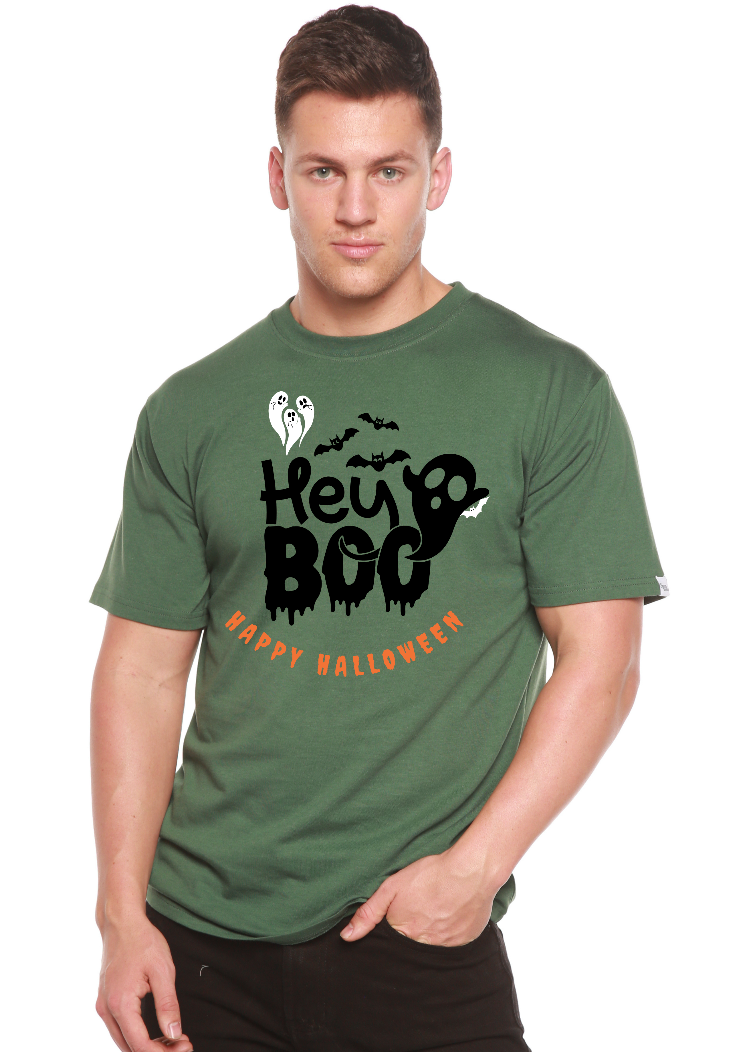 Hey Boo Men's Bamboo Viscose/Organic Cotton Short Sleeve Graphic T-Shirt - The7Letter