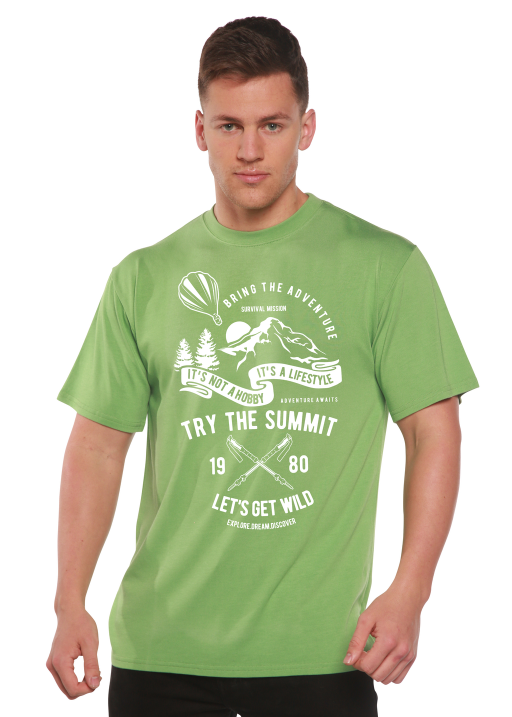 Try The Summit Spun Bamboo® Men's Bamboo Viscose/Organic Cotton Short Sleeve Graphic T-Shirt - The7Letter