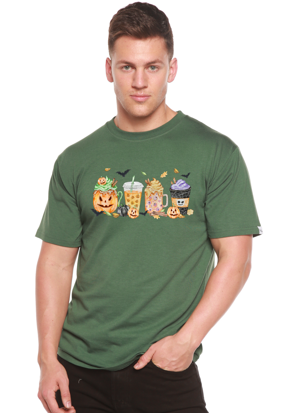 Happy Halloween Men's Bamboo Viscose/Organic Cotton Short Sleeve Graphic T-Shirt - The7Letter