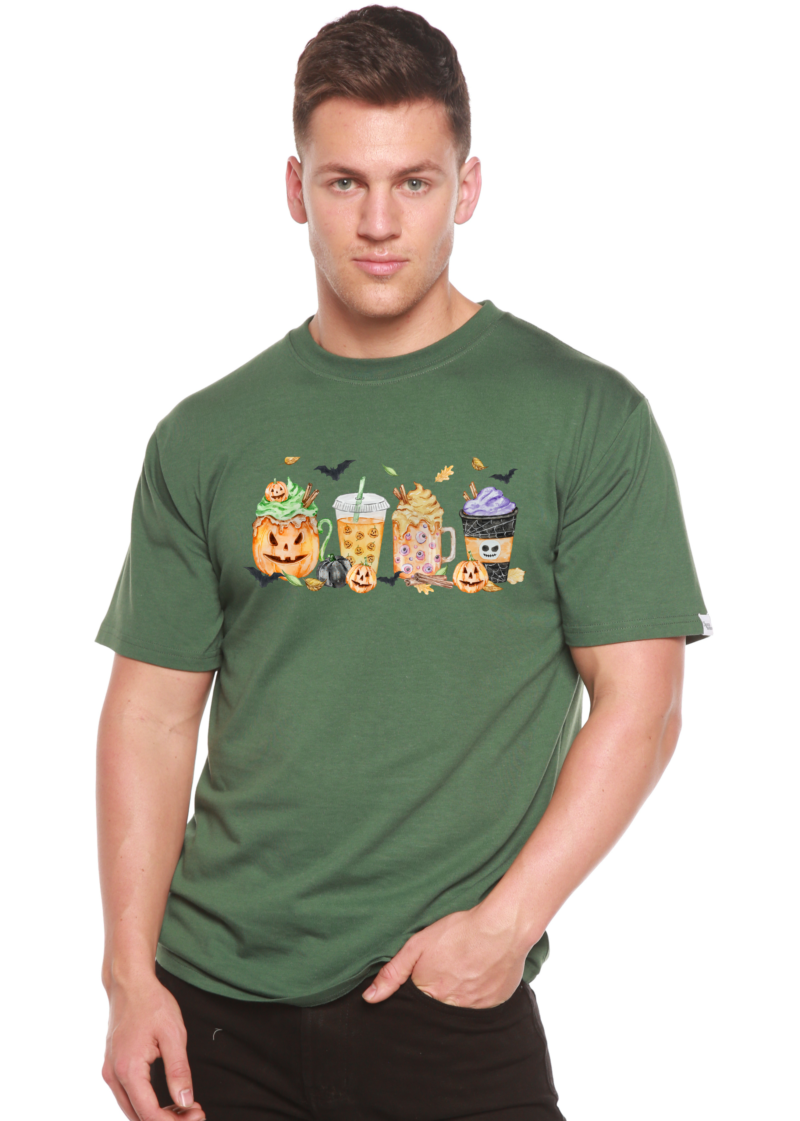 Happy Halloween Men's Bamboo Viscose/Organic Cotton Short Sleeve Graphic T-Shirt - The7Letter