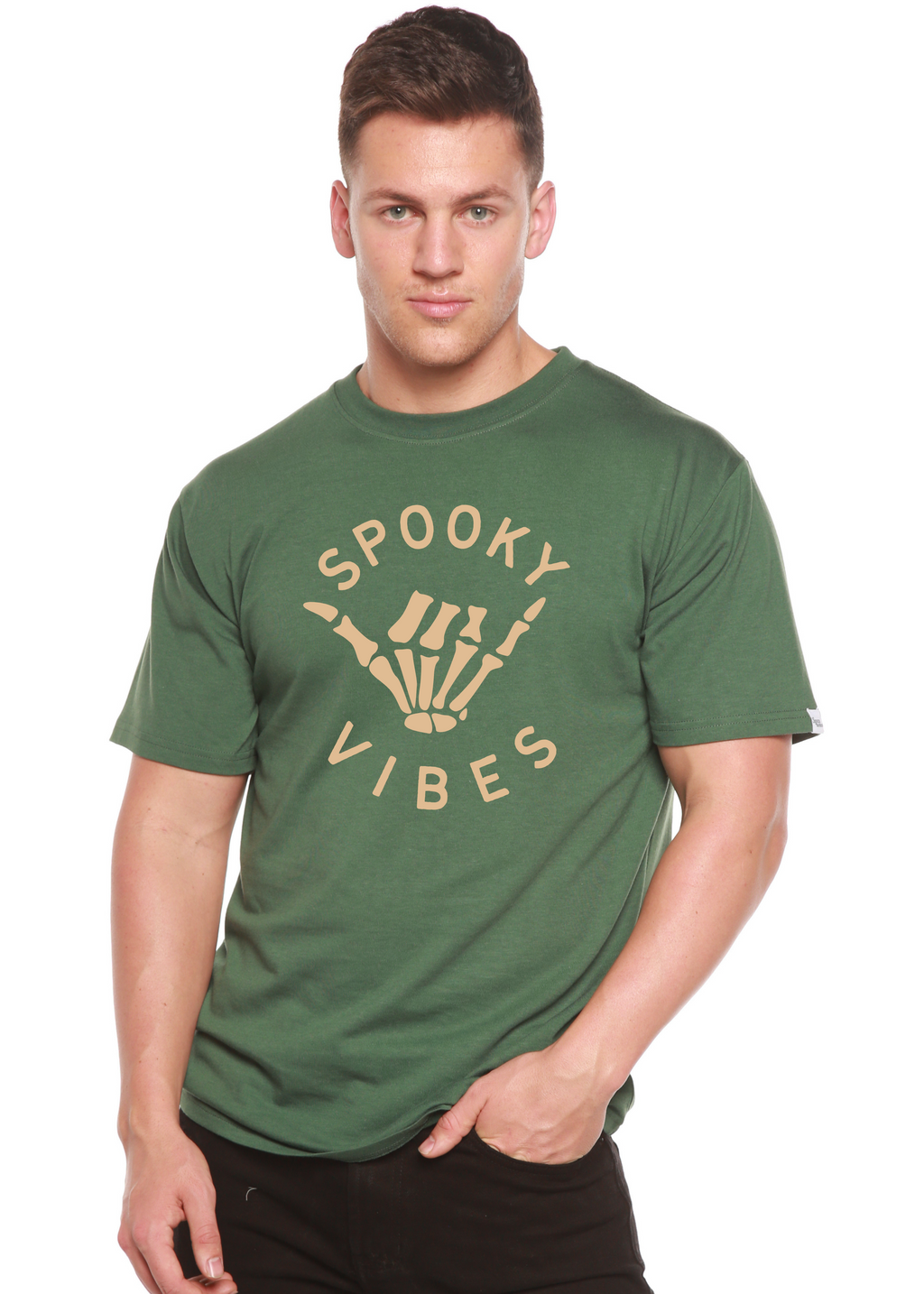 Spooky Vibes Men's Bamboo Viscose/Organic Cotton Short Sleeve Graphic T-Shirt - The7Letter