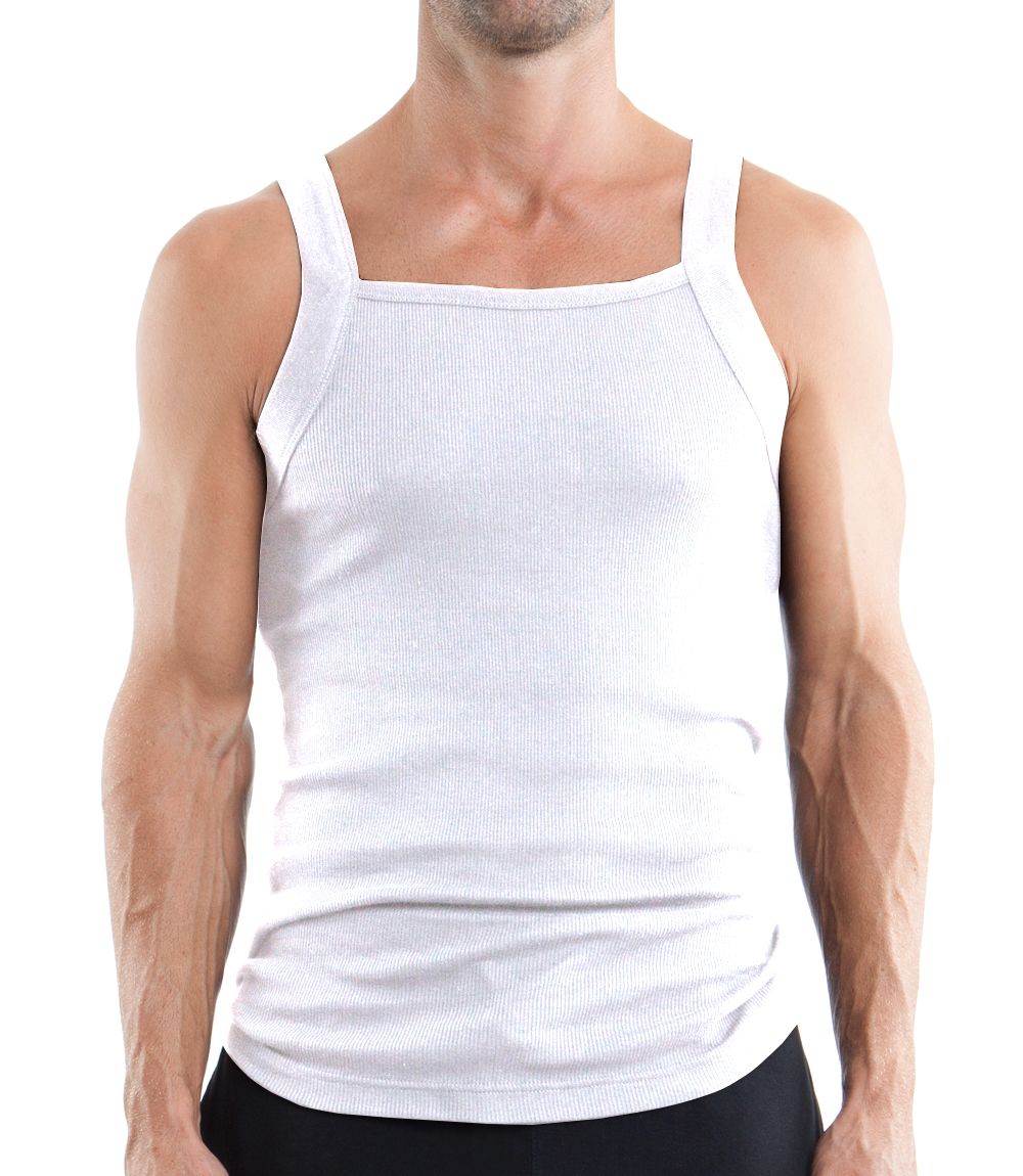 Papi 559102-100 3er-Pack Square Neck Tanktop Farbe Weiß