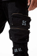 Jordan Craig Field Tech Cargo-Hose mit schmaler Passform – Schwarz