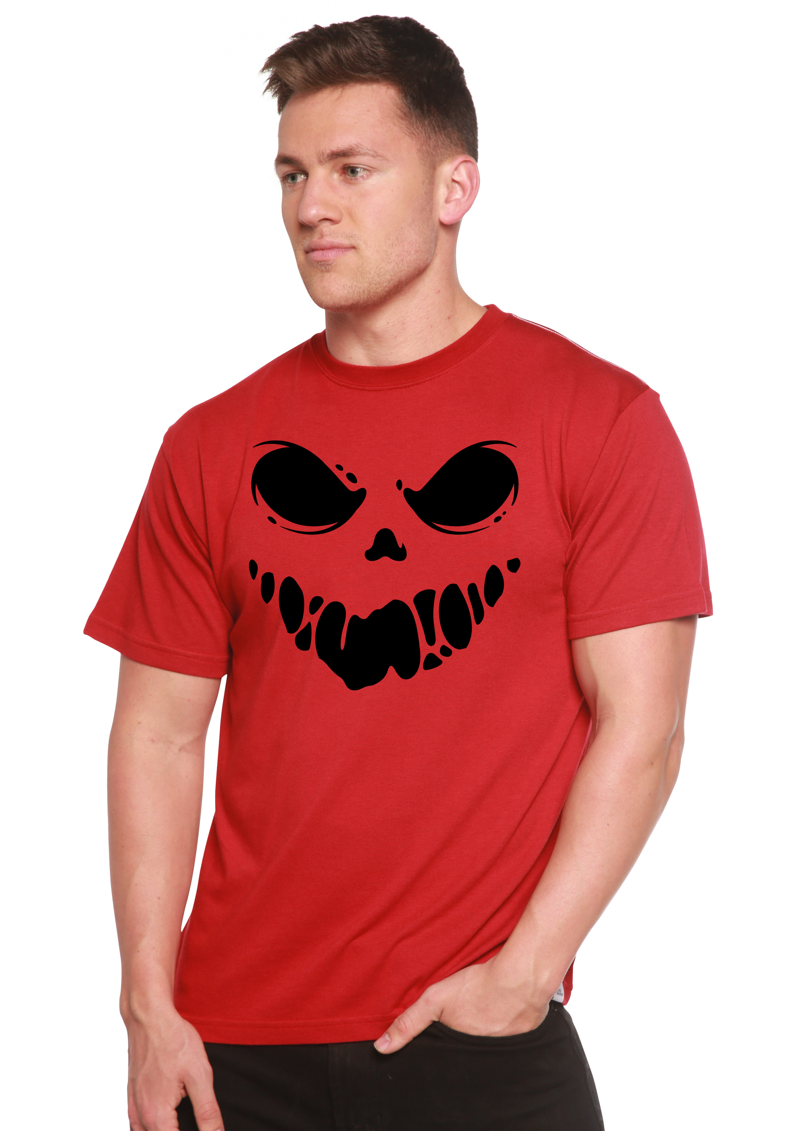 Halloween Boo Men's Bamboo Viscose/Organic Cotton Short Sleeve Graphic T-Shirt - The7Letter