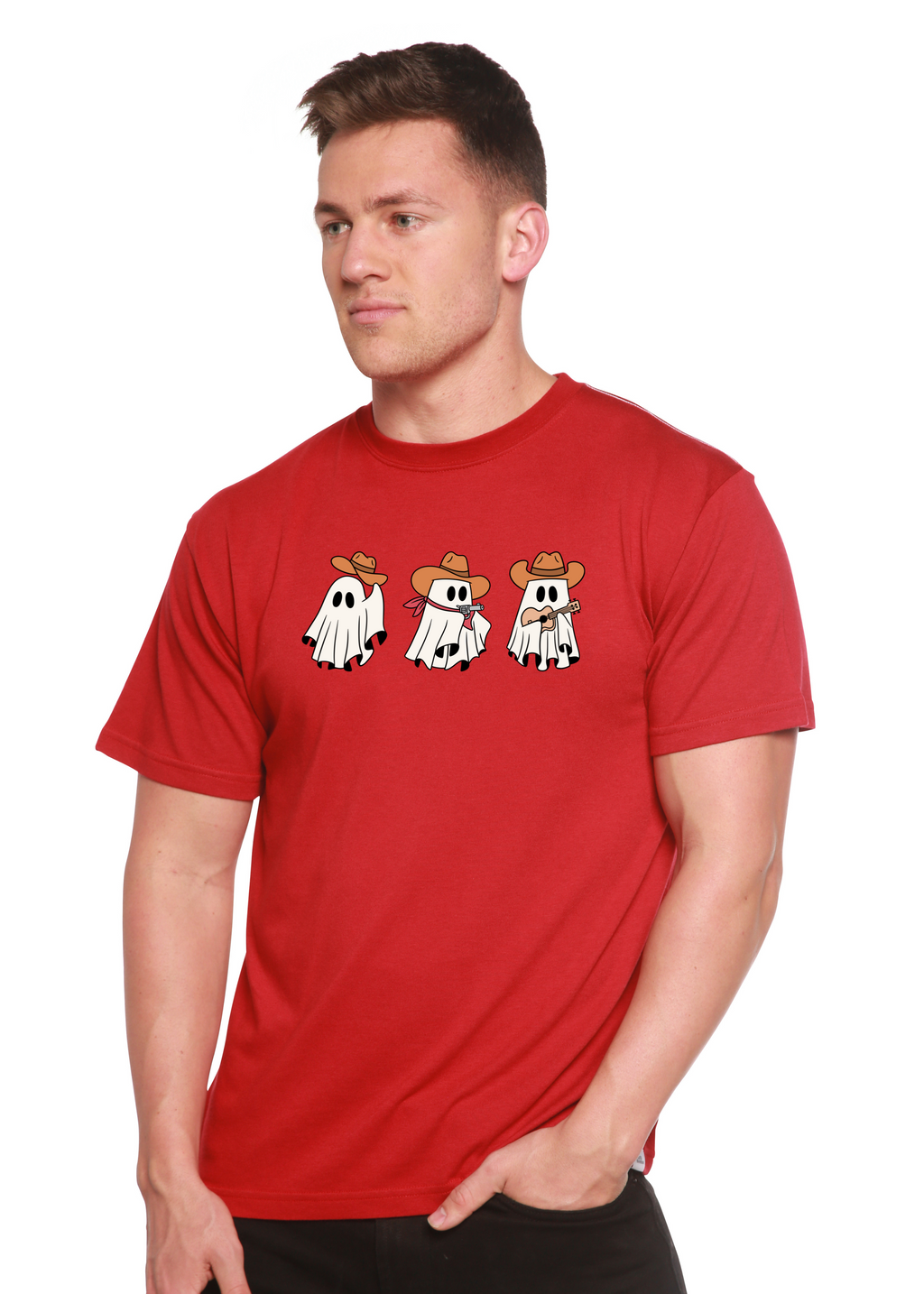 Cowboy Ghosts Unisex Bamboo Viscose/Organic Cotton Short Sleeve Graphic T-Shirt - The7Letter