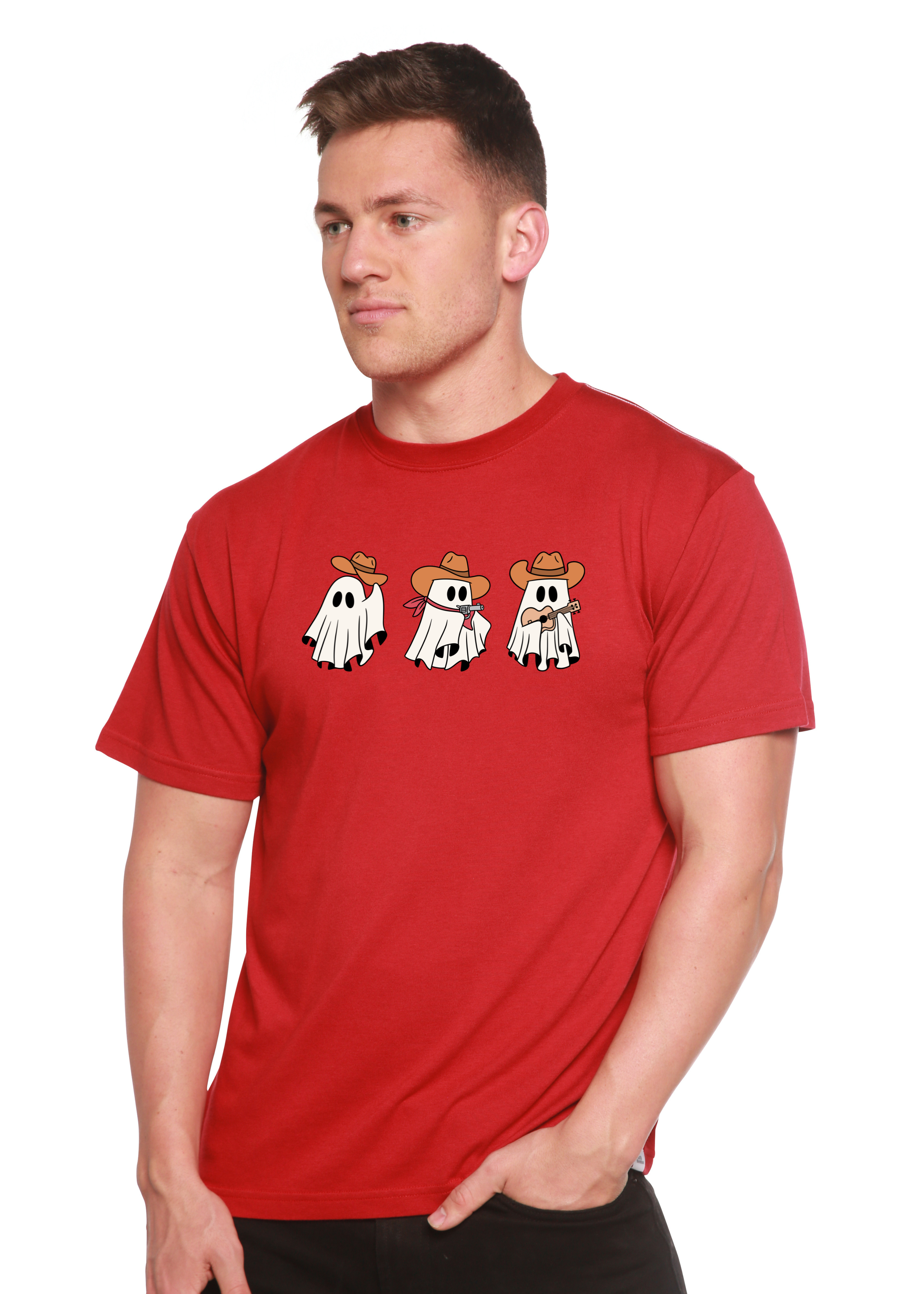 Cowboy Ghosts Unisex Bamboo Viscose/Organic Cotton Short Sleeve Graphic T-Shirt - The7Letter