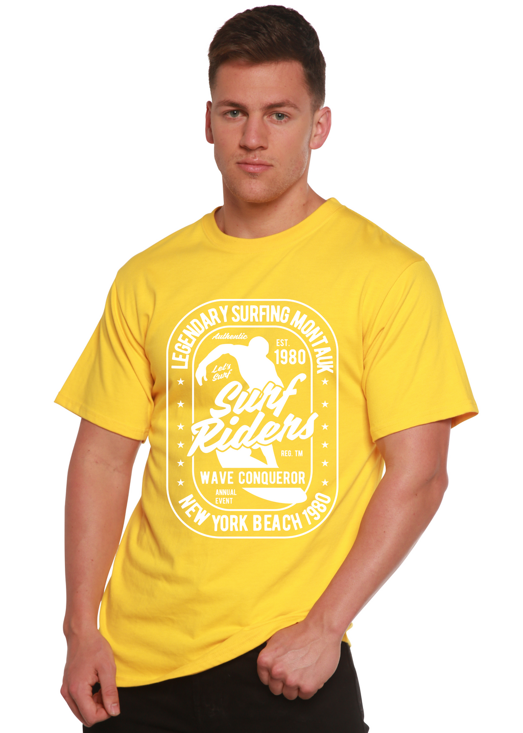 Surf Rider Spun Bamboo® Men's Bamboo Viscose/Organic Cotton Short Sleeve Graphic T-Shirt - The7Letter