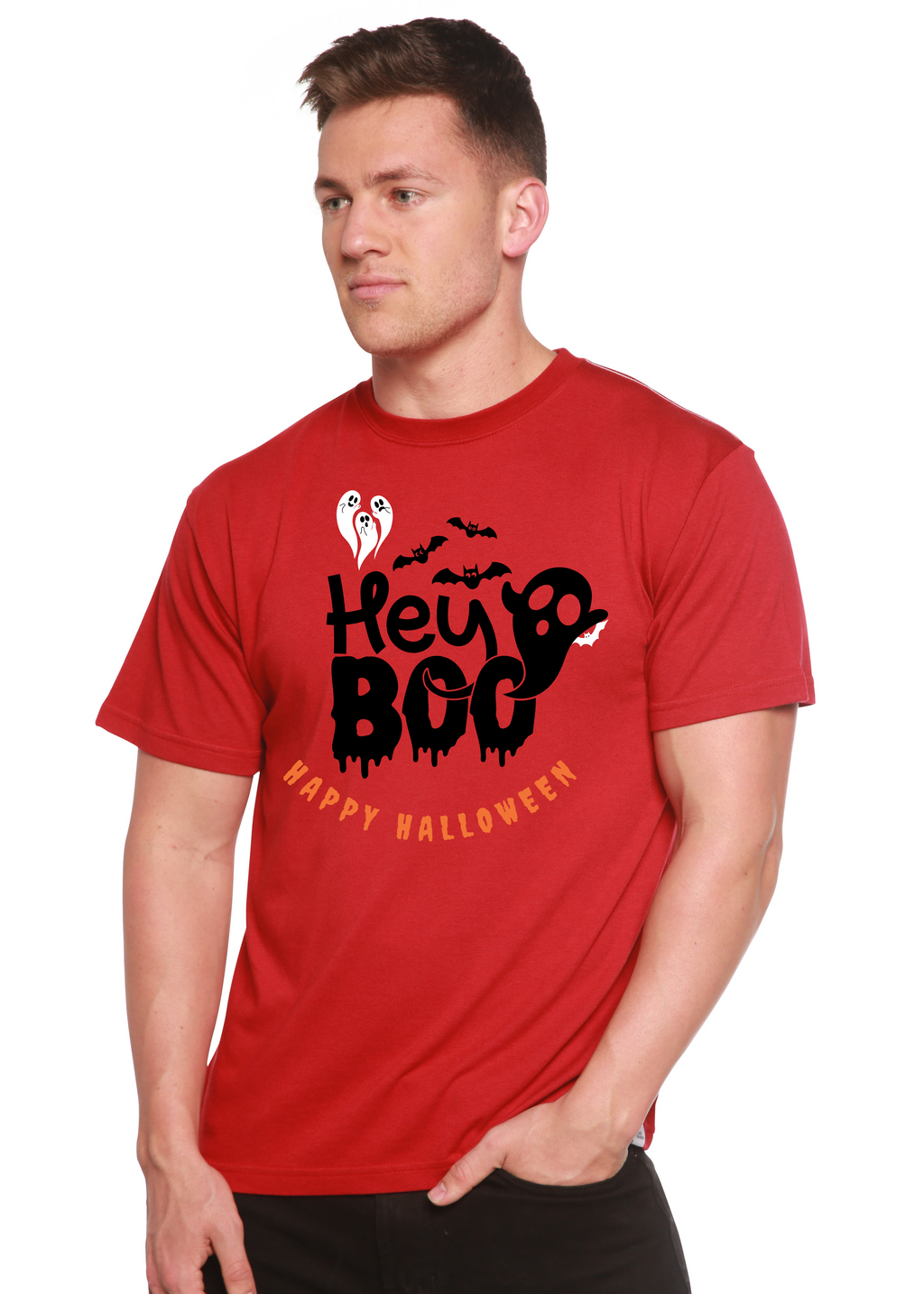 Hey Boo Men's Bamboo Viscose/Organic Cotton Short Sleeve Graphic T-Shirt - The7Letter