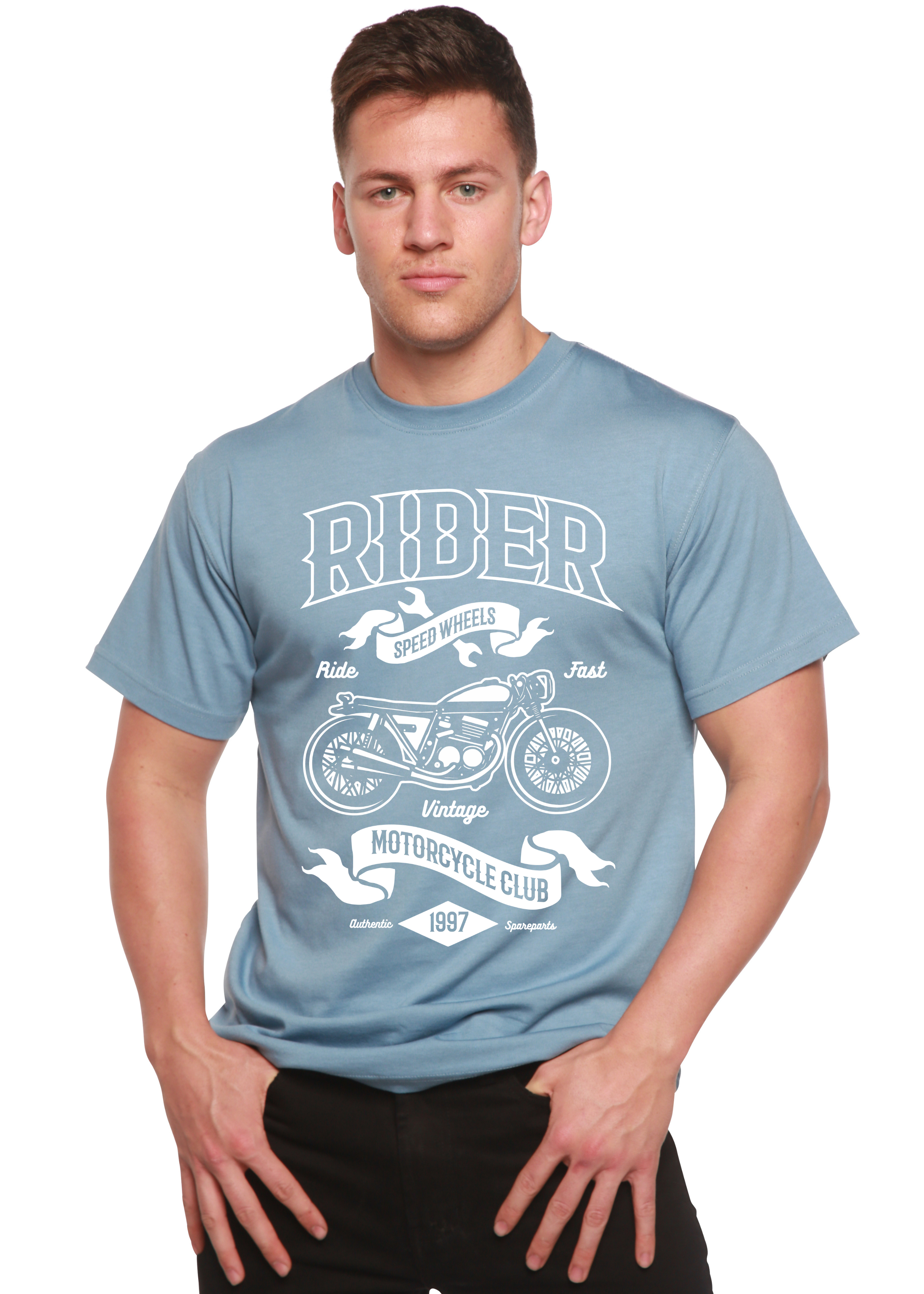 Rider Spun Bamboo® Men's Bamboo Viscose/Organic Cotton Short Sleeve Graphic T-Shirt - The7Letter