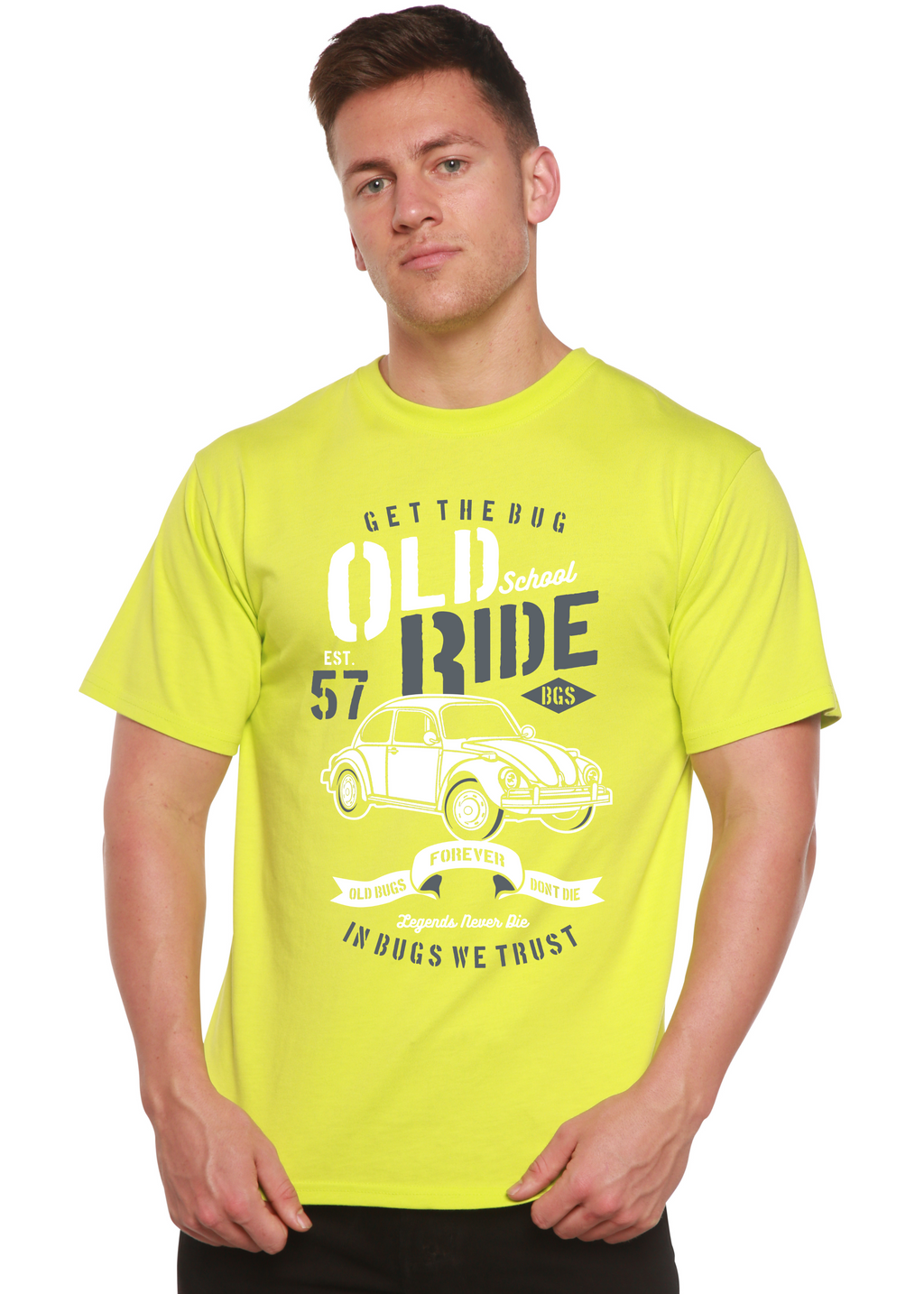Old School Ride Spun Bamboo® Men's Bamboo Viscose/Organic Cotton Short Sleeve Graphic T-Shirt - The7Letter