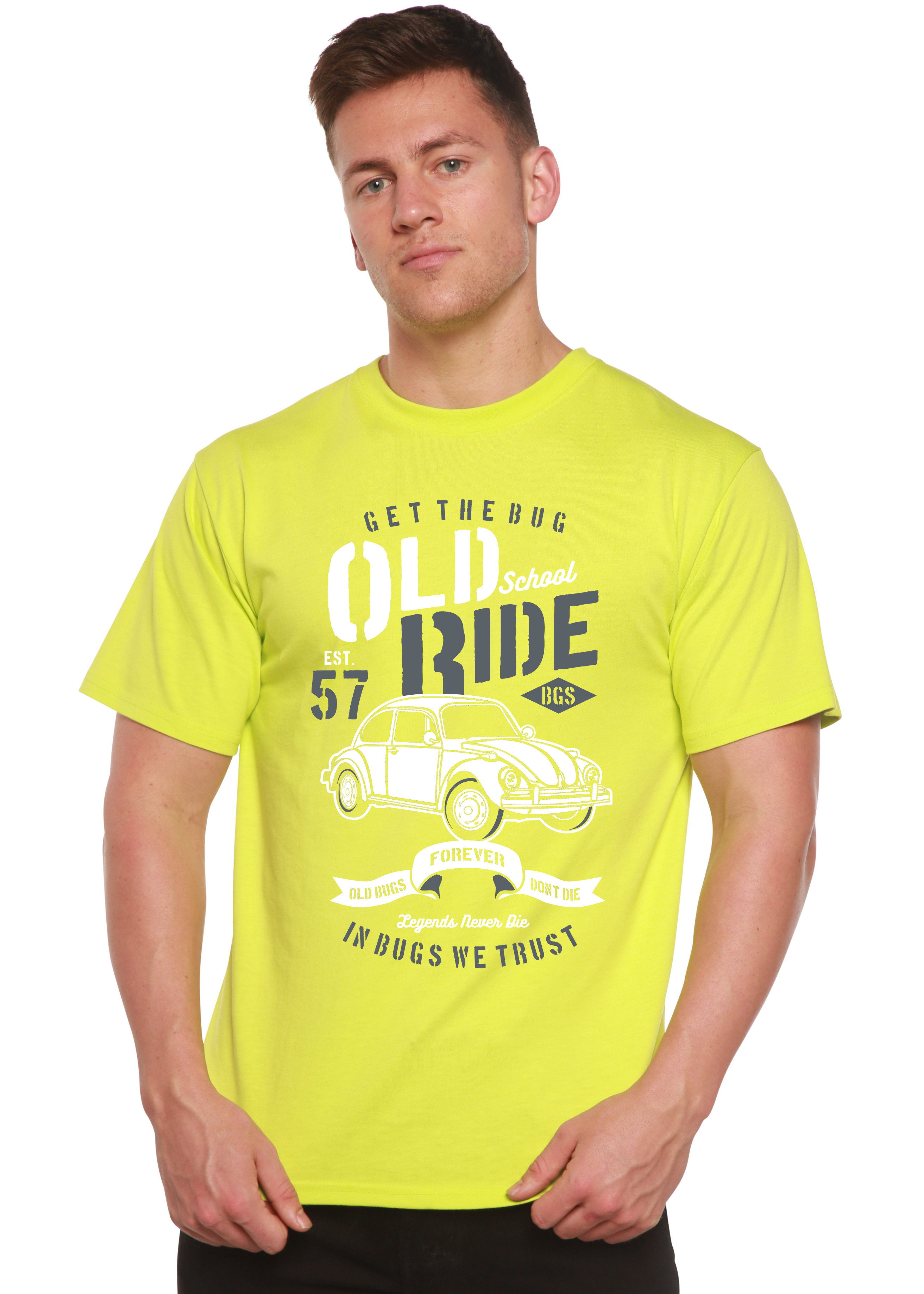 Old School Ride Spun Bamboo® Men's Bamboo Viscose/Organic Cotton Short Sleeve Graphic T-Shirt - The7Letter
