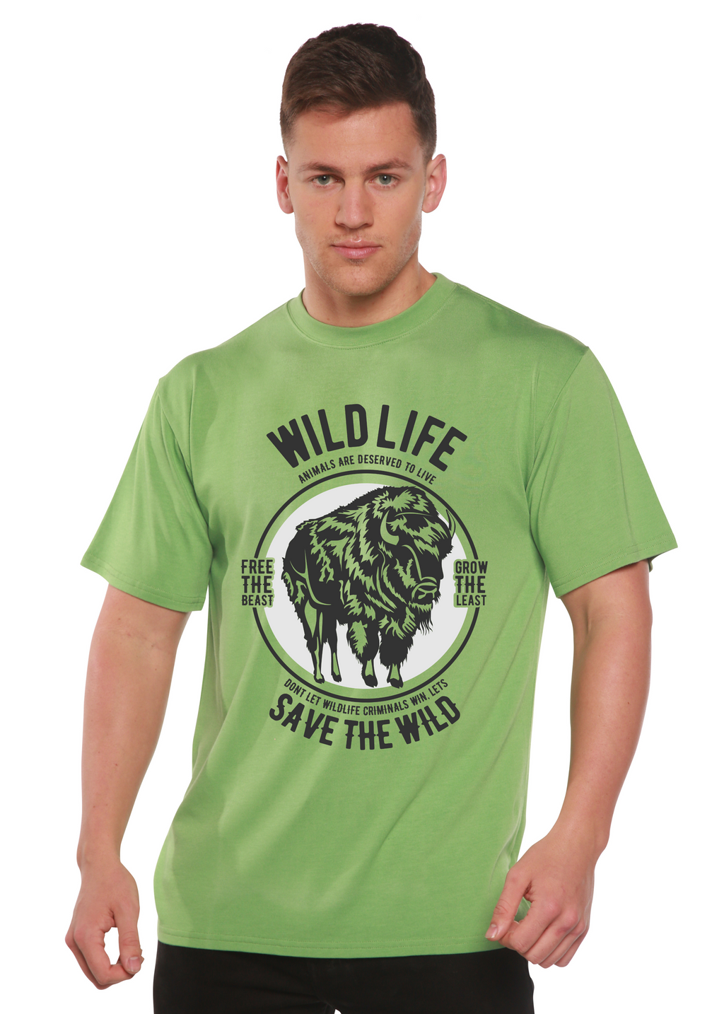 Wild Life Spun Bamboo® Men's Bamboo Viscose/Organic Cotton Short Sleeve Graphic T-Shirt - The7Letter