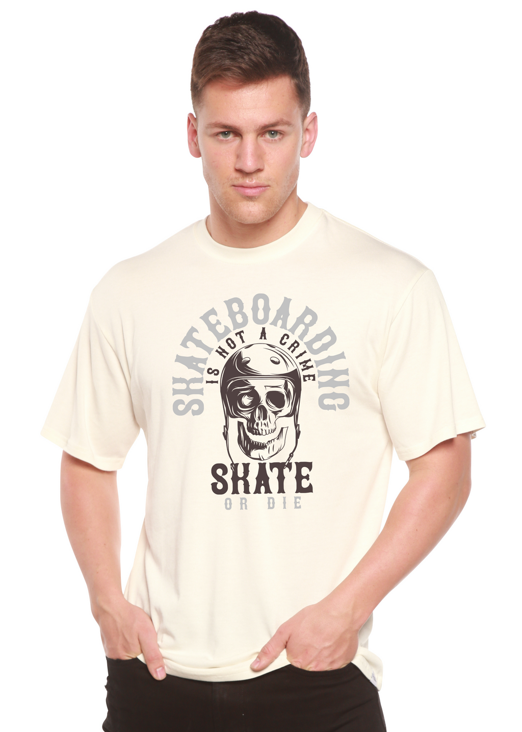 Skate Boarding Men's Bamboo Viscose/Organic Cotton Short Sleeve Graphic T-Shirt - The7Letter