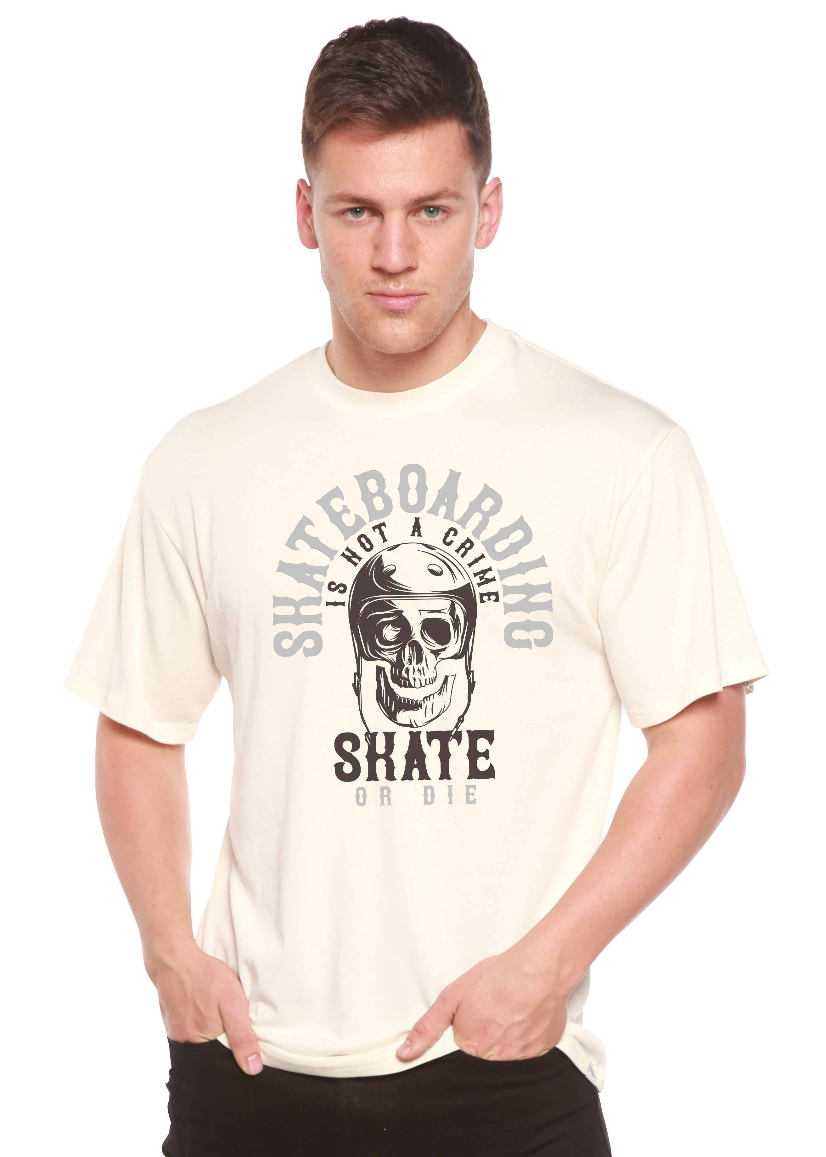 Skate Boarding Men's Bamboo Viscose/Organic Cotton Short Sleeve Graphic T-Shirt - The7Letter