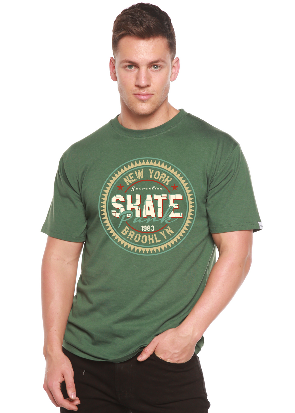 New York Skate Pank Men's Bamboo Viscose/Organic Cotton Short Sleeve Graphic T-Shirt - The7Letter