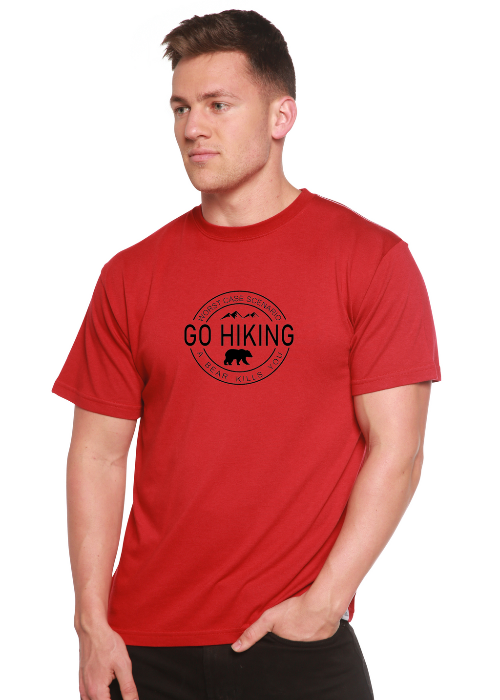 Go Hiking Men's Bamboo Viscose/Organic Cotton Short Sleeve Graphic T-Shirt - The7Letter