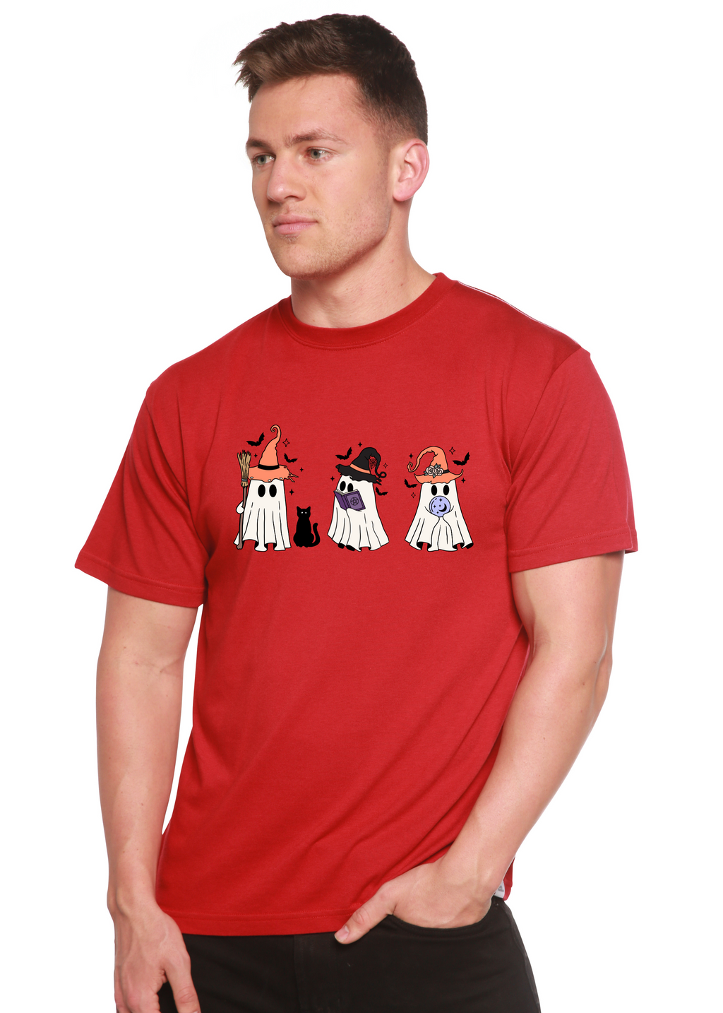 Halloween Boo Men's Bamboo Viscose/Organic Cotton Short Sleeve Graphic T-Shirt - The7Letter