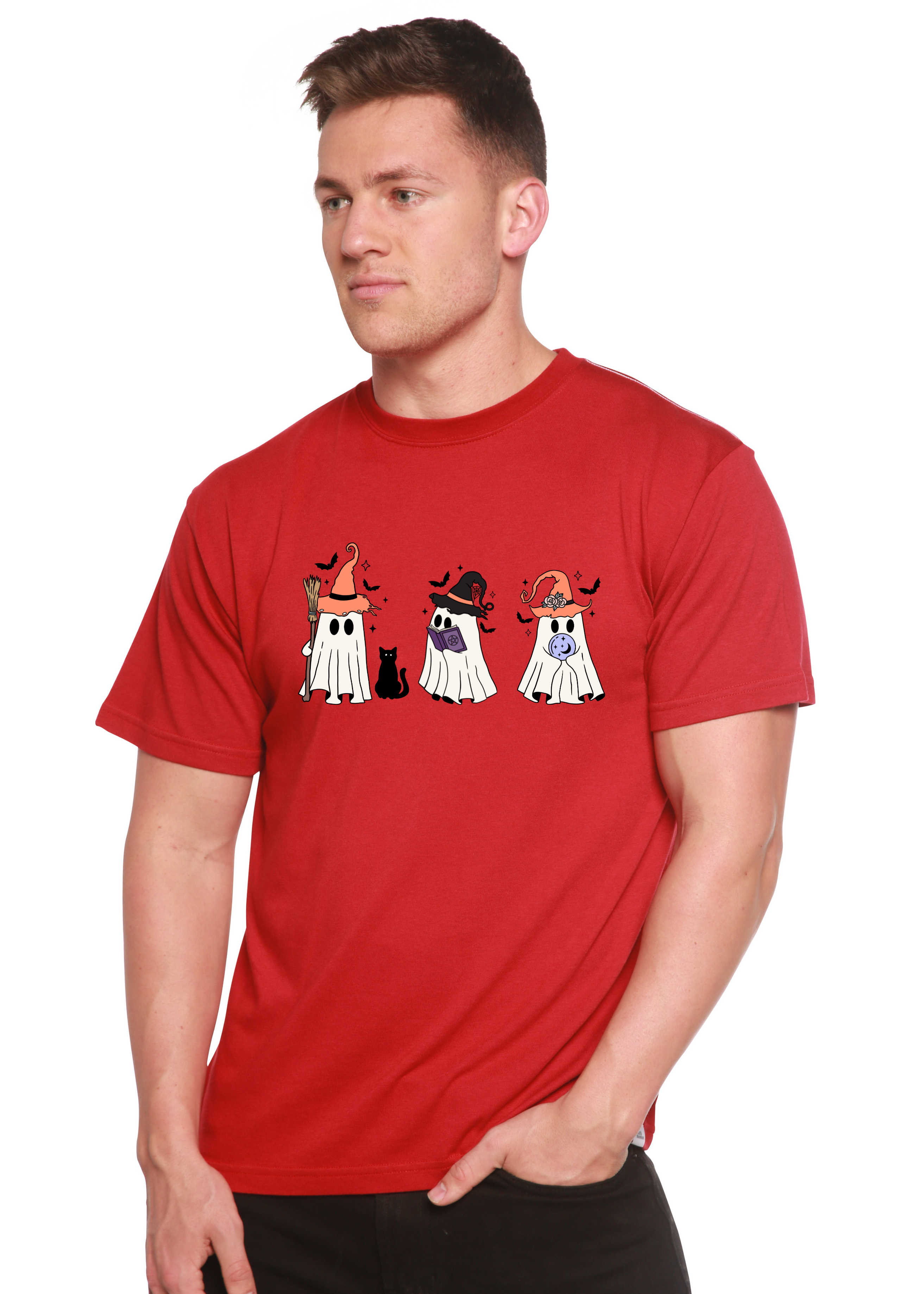 Halloween Boo Men's Bamboo Viscose/Organic Cotton Short Sleeve Graphic T-Shirt - The7Letter