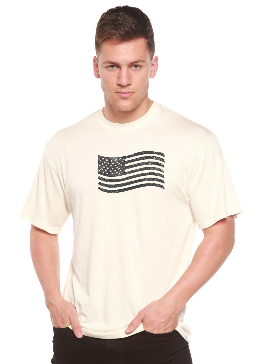 American Flag Men's Bamboo Short Sleeve Graphic T-Shirt - The7Letter