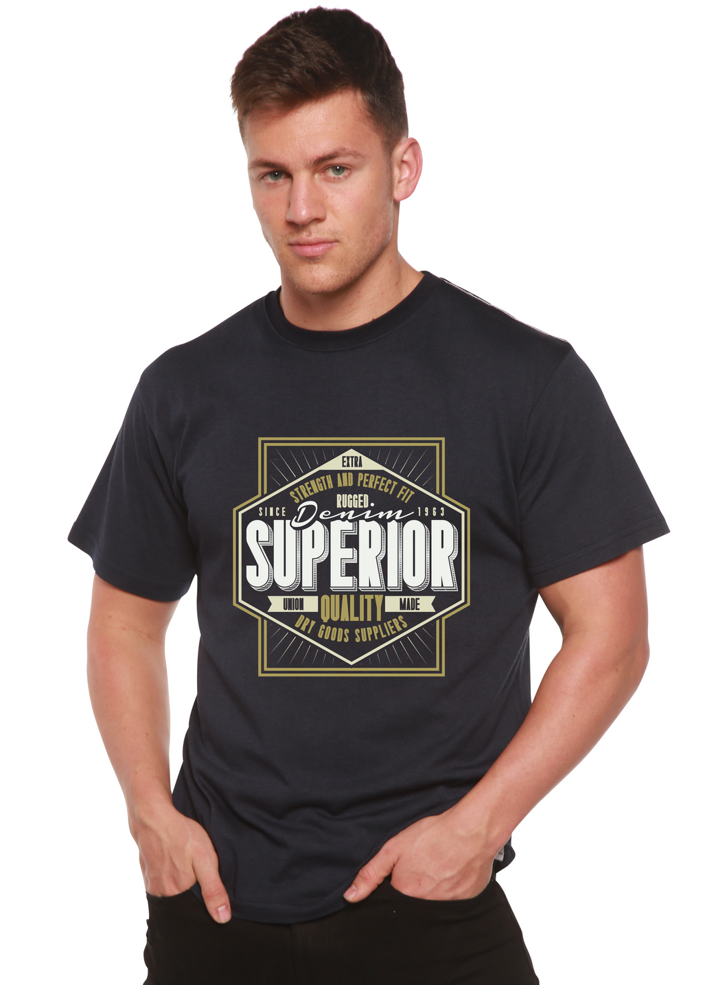 Superior Quality Men's Bamboo Viscose/Organic Cotton Short Sleeve Graphic T-Shirt - The7Letter