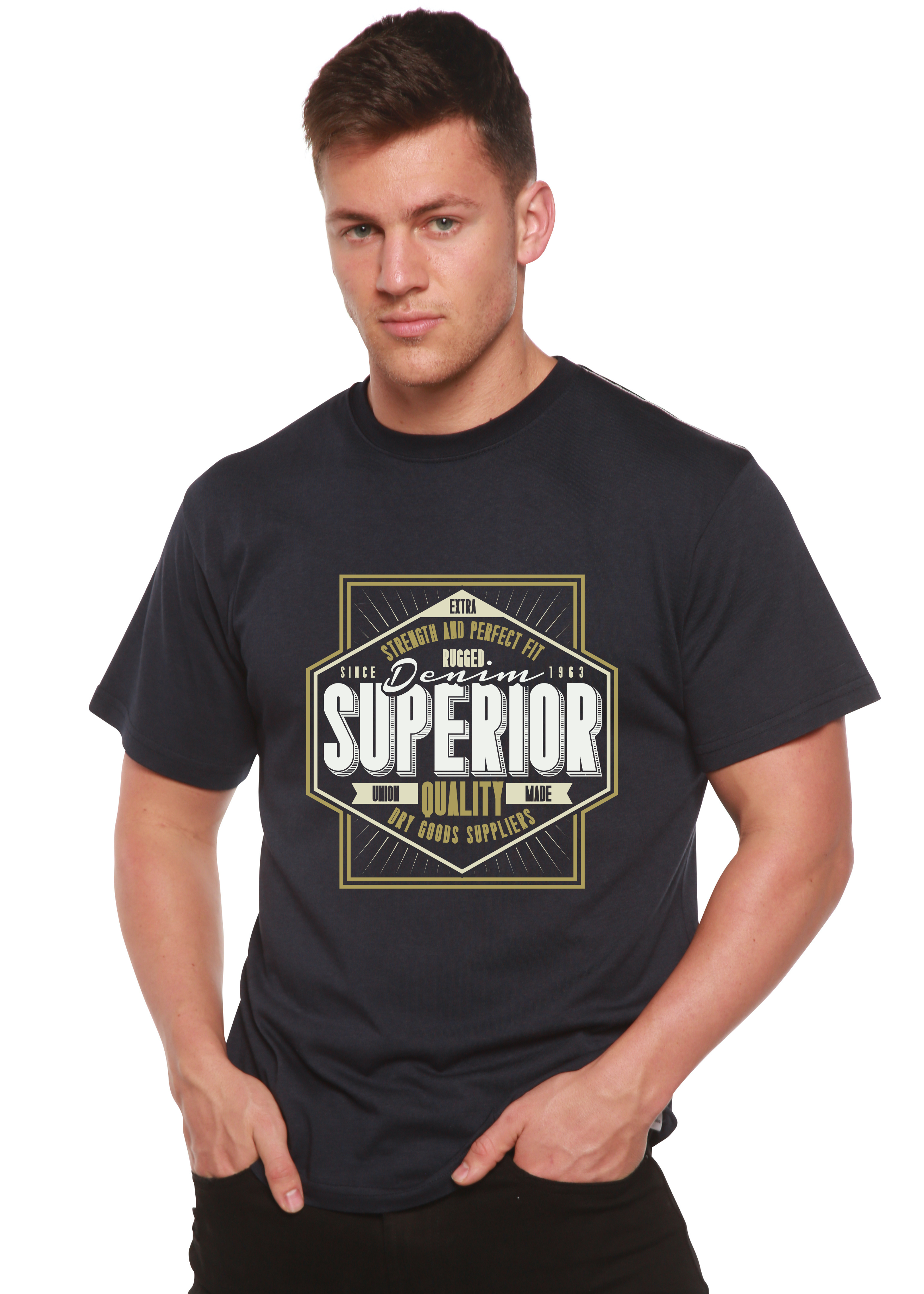 Superior Quality Men's Bamboo Viscose/Organic Cotton Short Sleeve Graphic T-Shirt - The7Letter