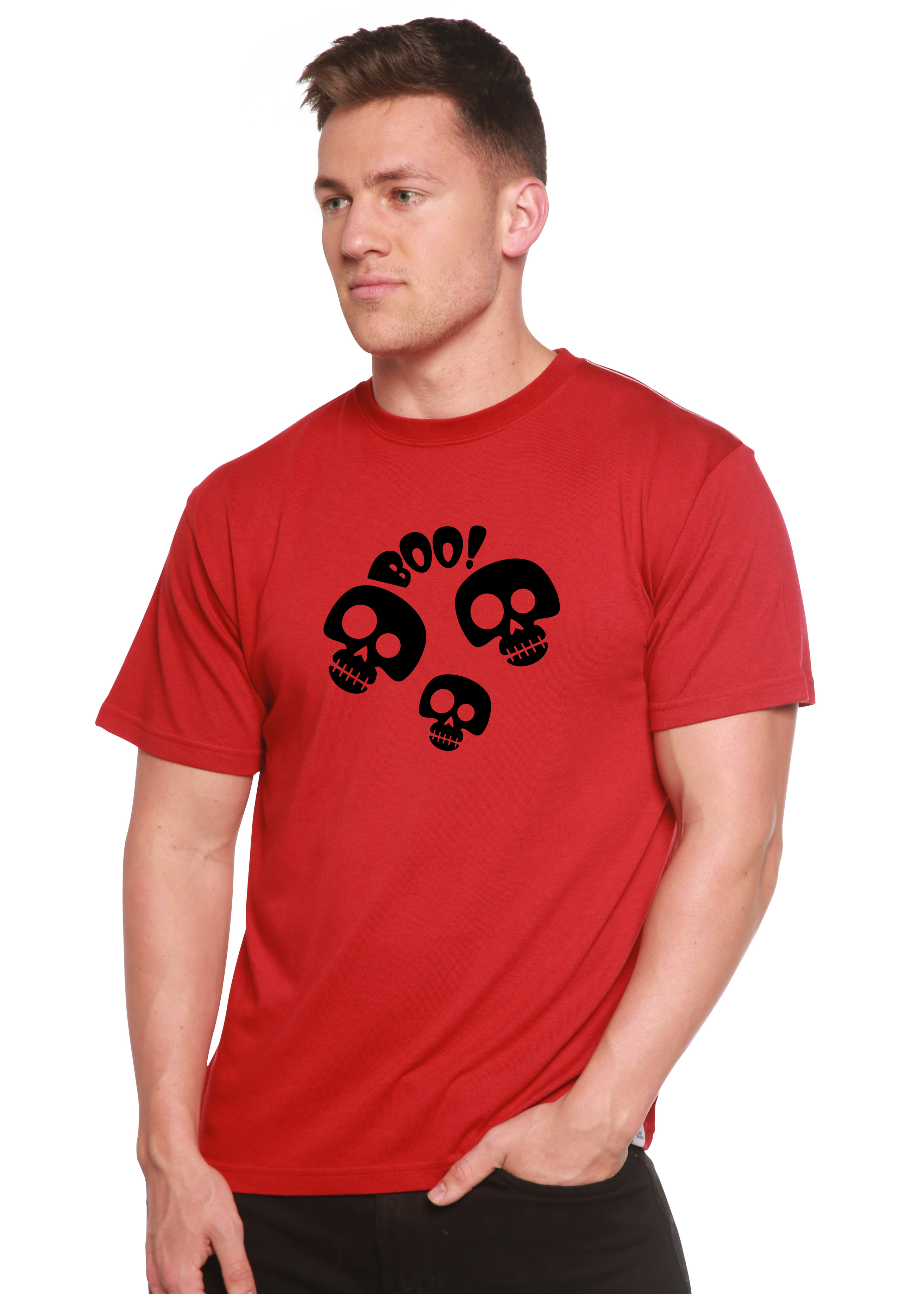 Halloween Boo Unisex Bamboo Viscose/Organic Cotton Short Sleeve Graphic T-Shirt - The7Letter