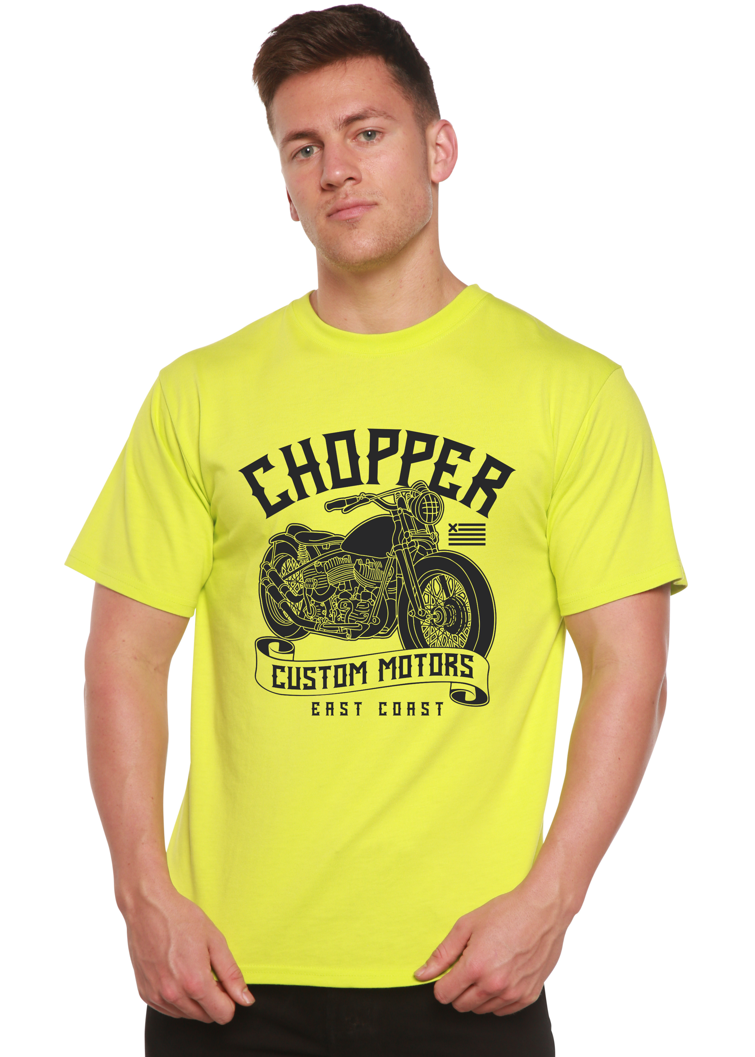 Chopper Custom Motors Men's Bamboo Viscose/Organic Cotton Short Sleeve Graphic T-Shirt - The7Letter