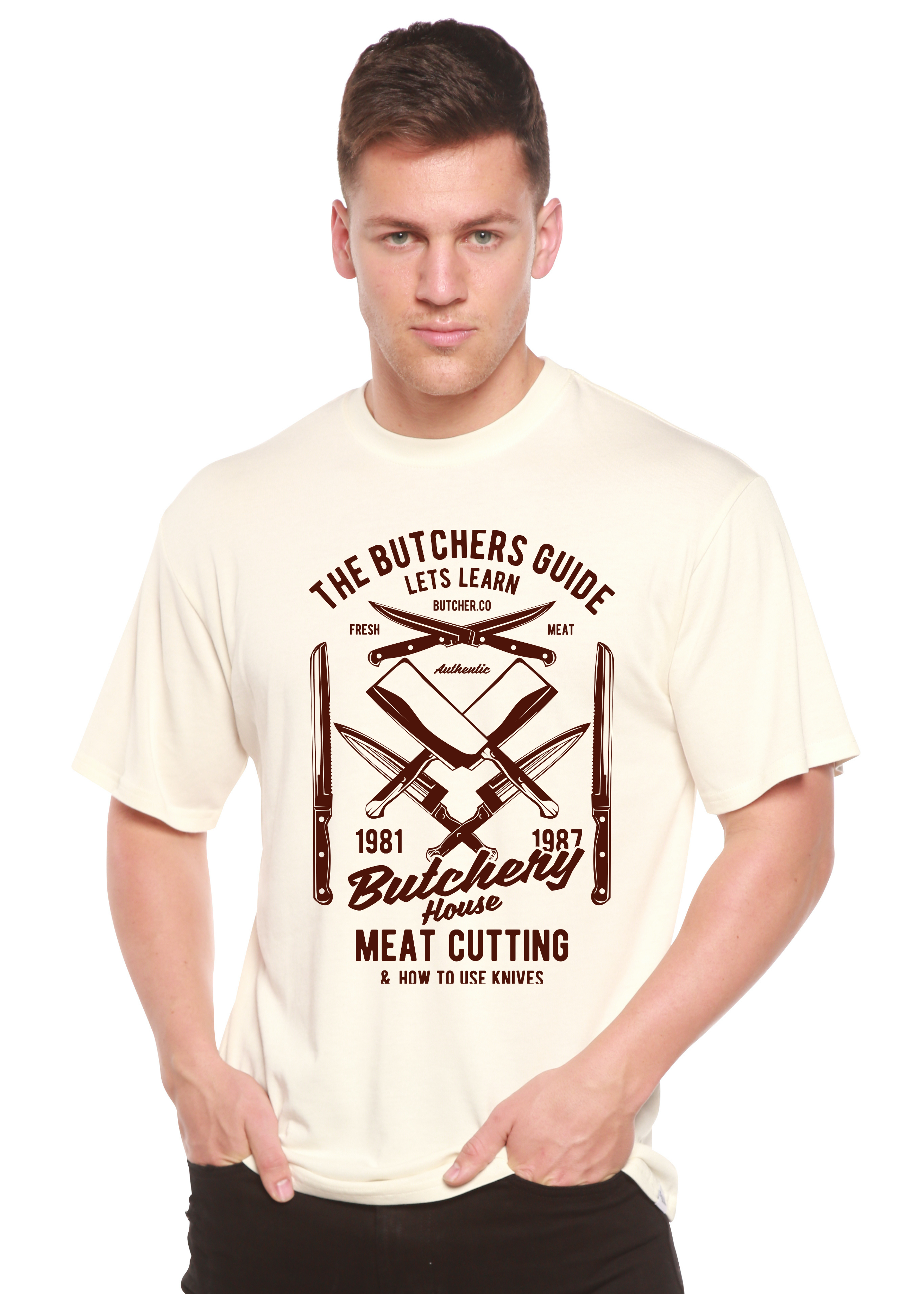Butchery House Men's Bamboo Viscose/Organic Cotton Short Sleeve Graphic T-Shirt - The7Letter