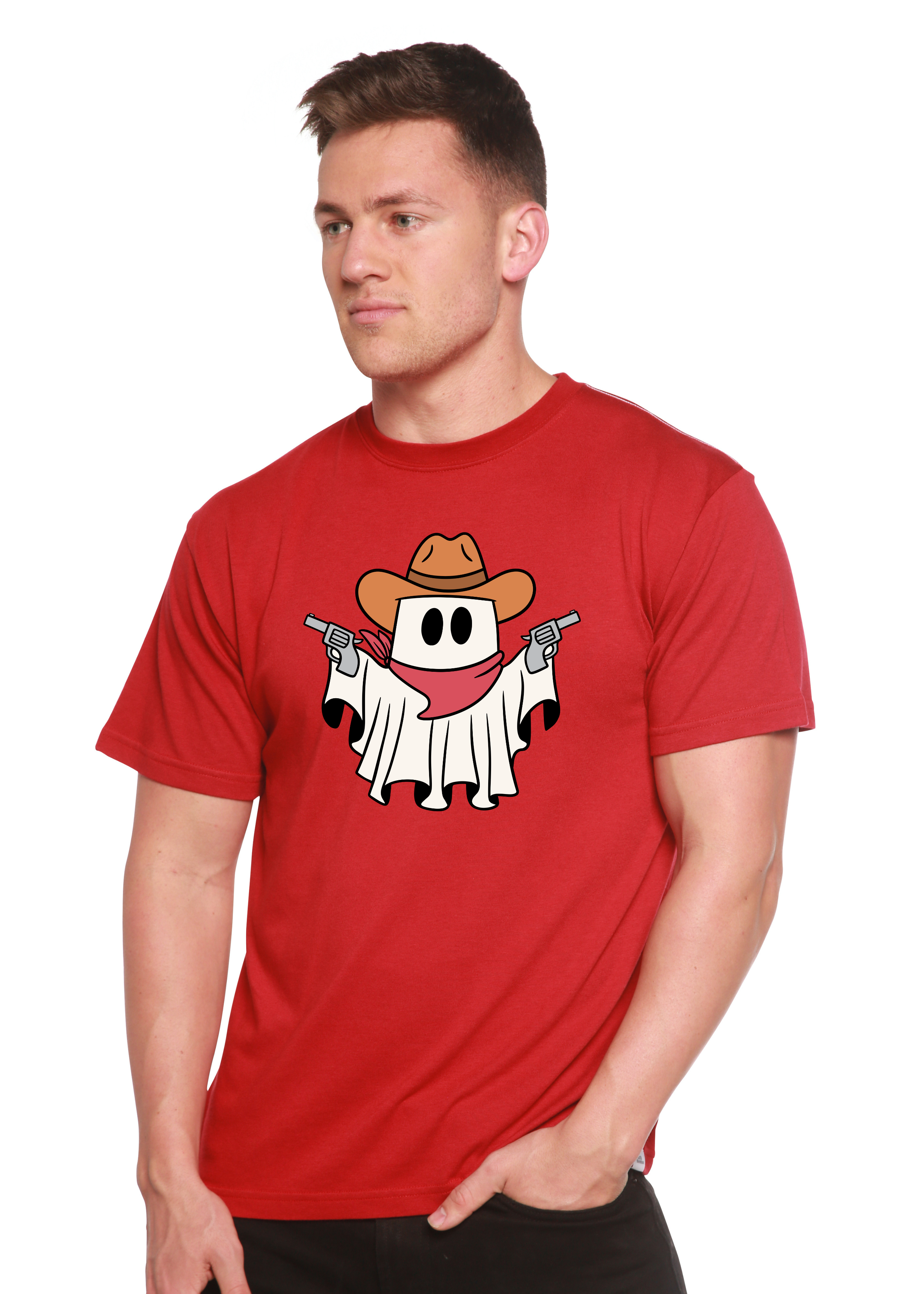 Cowboy Ghost Unisex Bamboo Viscose/Organic Cotton Short Sleeve Graphic T-Shirt - The7Letter