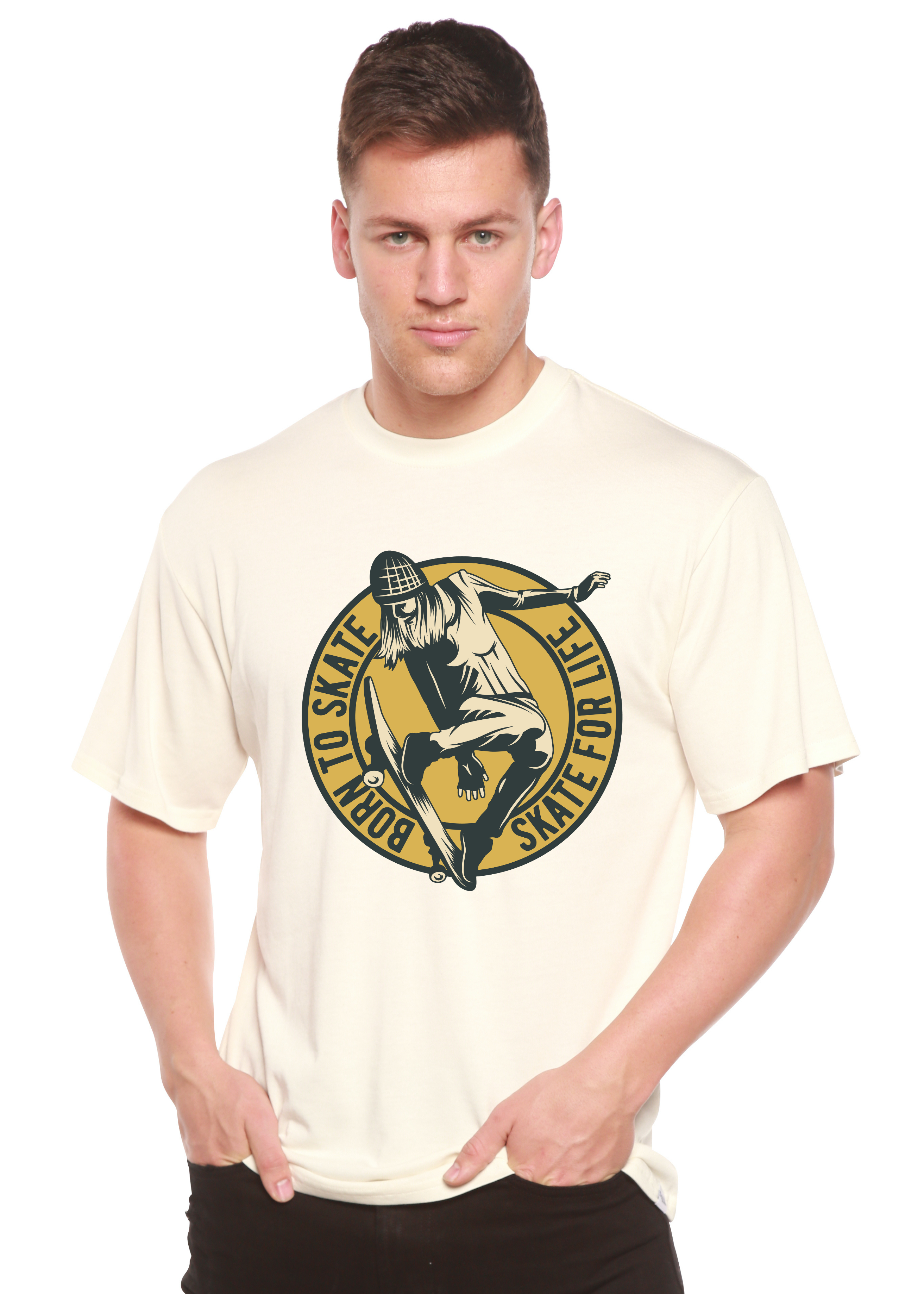 Skate For Life Men's Bamboo Viscose/Organic Cotton Short Sleeve Graphic T-Shirt - The7Letter