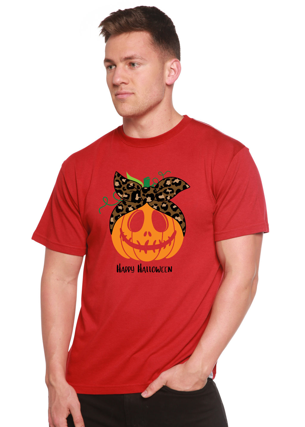Happy Halloween Men's Bamboo Viscose/Organic Cotton Short Sleeve Graphic T-Shirt - The7Letter